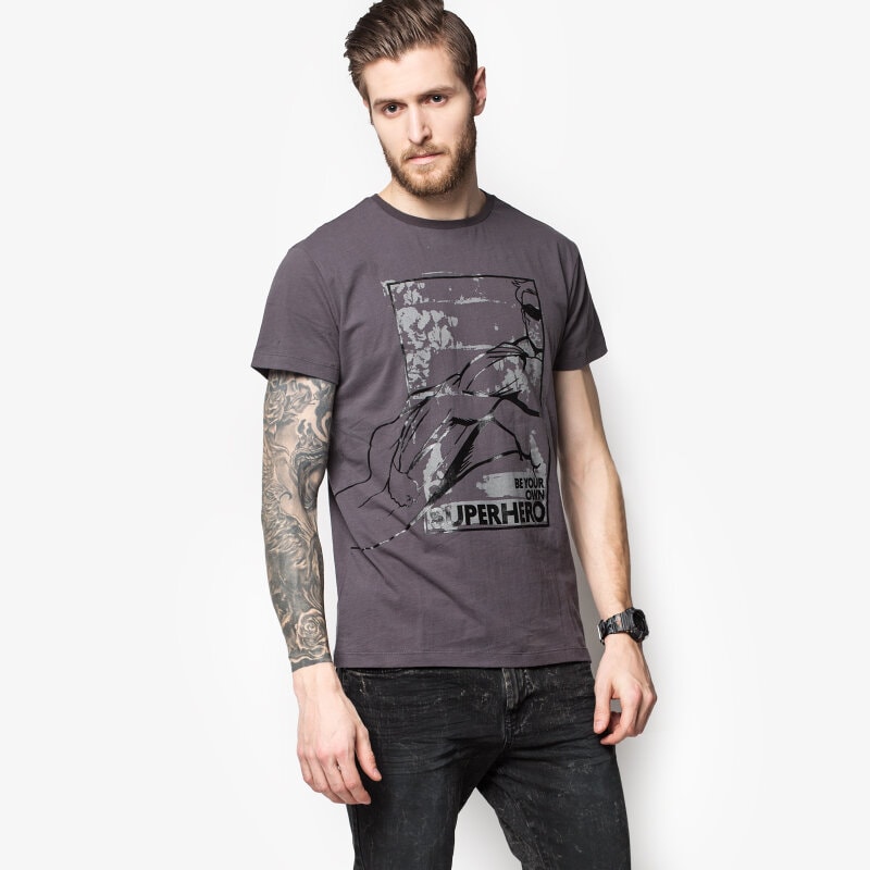 Koszulka, t-shirt sportowy męski CONFRONT T-SHIRT BOGOTA CF16TSM14001 SZARY