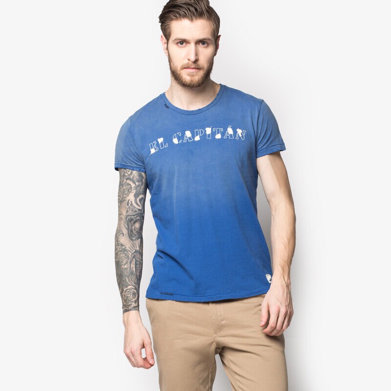 Koszulka, t-shirt sportowy męski CONFRONT T-SHIRT LAPAZ CF16TSM33001 NIEBIESKI