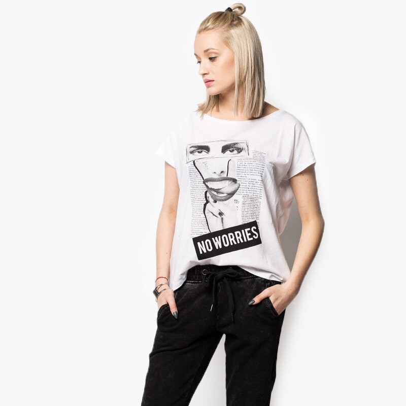 Koszulka, t-shirt damski CONFRONT T-SHIRT ELBRUS CF16TSD08001 BIAŁY