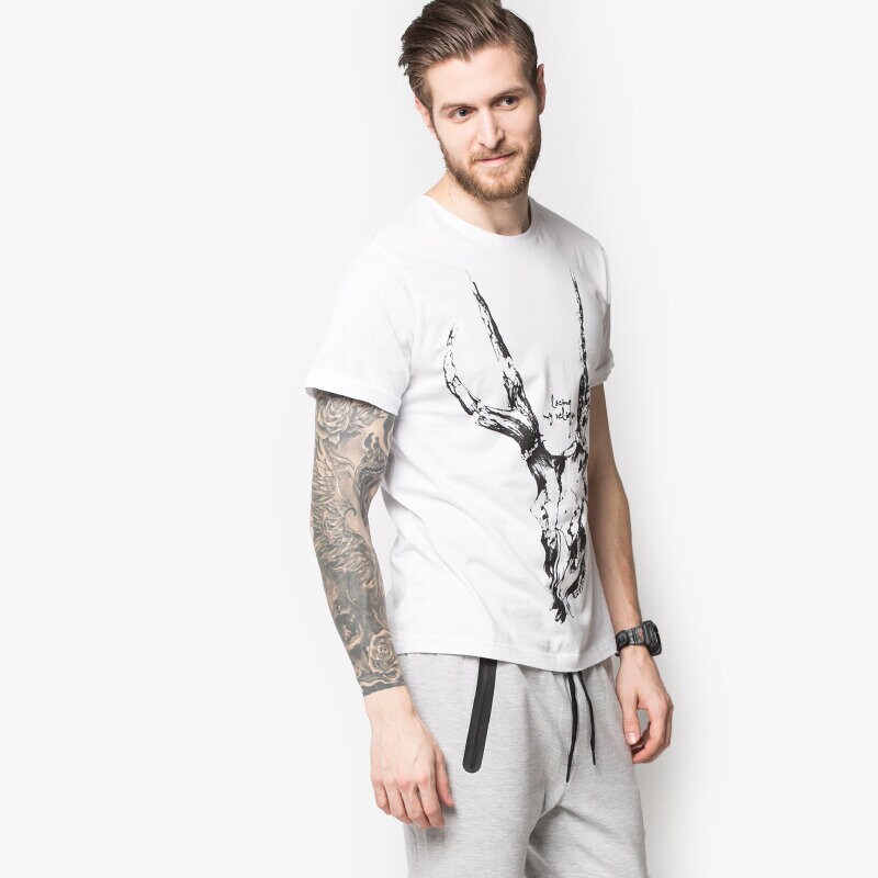 Koszulka, t-shirt sportowy męski CONFRONT T-SHIRT TAPAS CF16TSMPR010 BIAŁY