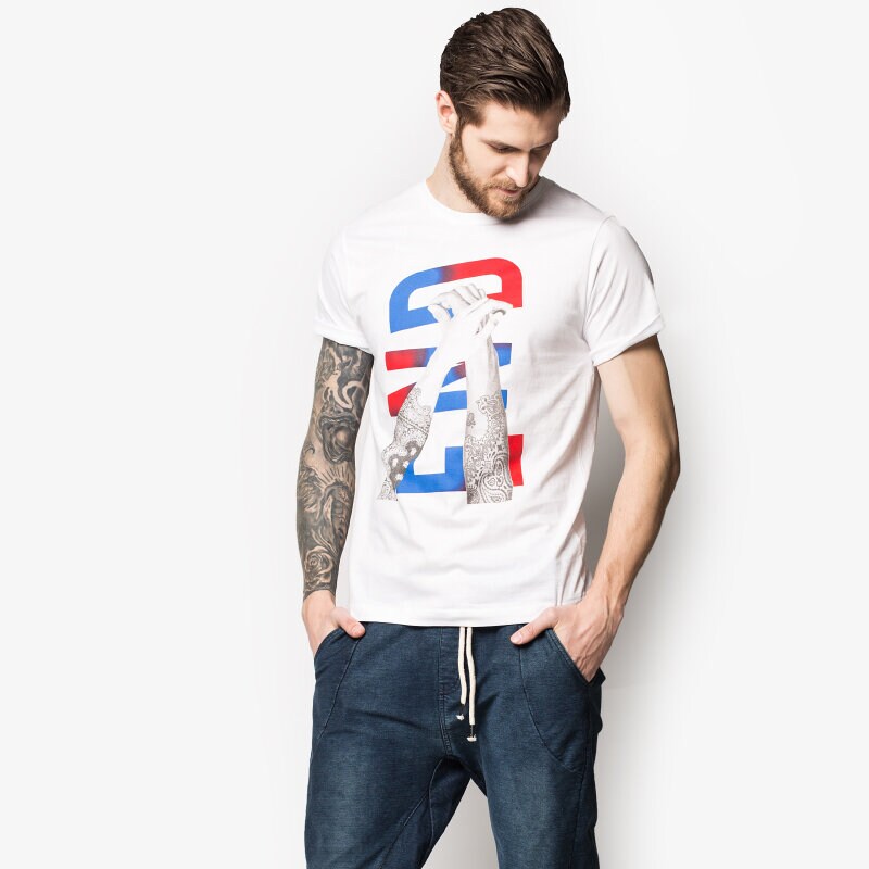 Koszulka, t-shirt sportowy męski CONFRONT T-SHIRT TORTILLA CF16TSMPR011 BIAŁY