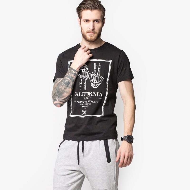 Koszulka, t-shirt sportowy męski CONFRONT T-SHIRT PIMIENTO CF16TSMPR014 CZARNY