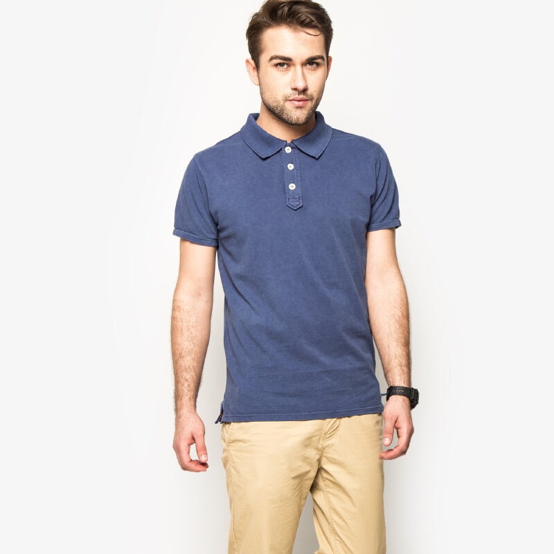 Koszulka, t-shirt sportowy męski CONFRONT POLO MANAUS CF16POM15001 NIEBIESKI