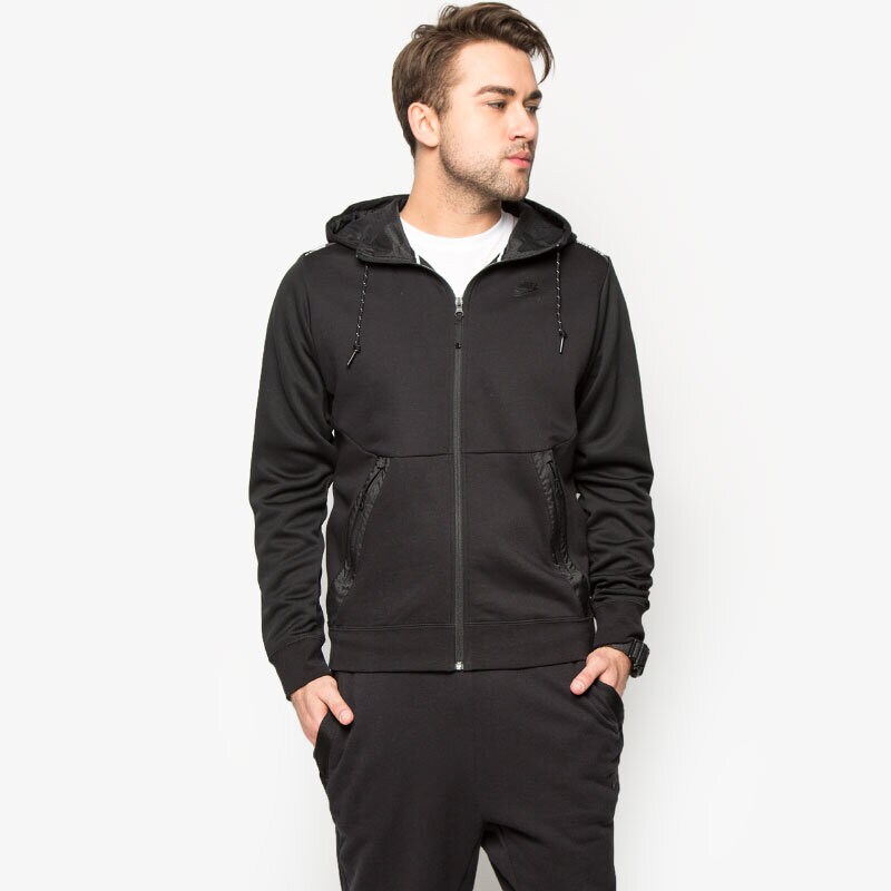 Bluza męska NIKE BLUZA AW77 FT FZ HOODY-AIR 727383011 CZARNY