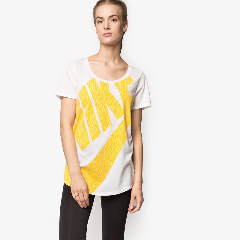 Koszulka, t-shirt damski NIKE T-SHIRT TEE-BF FUTURA GLYPH FILL 729489101 BIAŁY