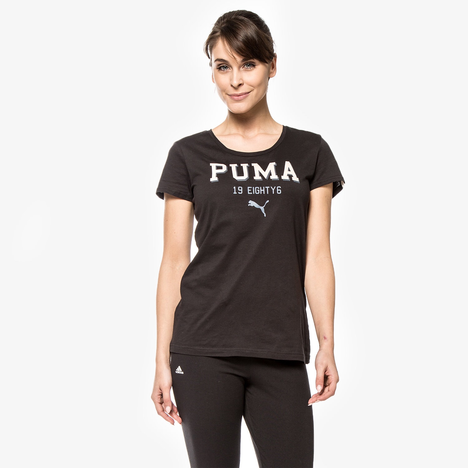 Koszulka, t-shirt damski PUMA T-SHIRT STYLE ATHL 83639501 CZARNY
