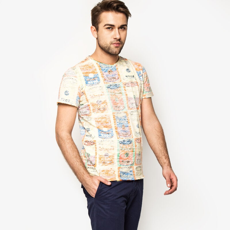 Koszulka, t-shirt sportowy męski CONFRONT T-SHIRT SALTA CF16TSM64001 MULTICOLOR
