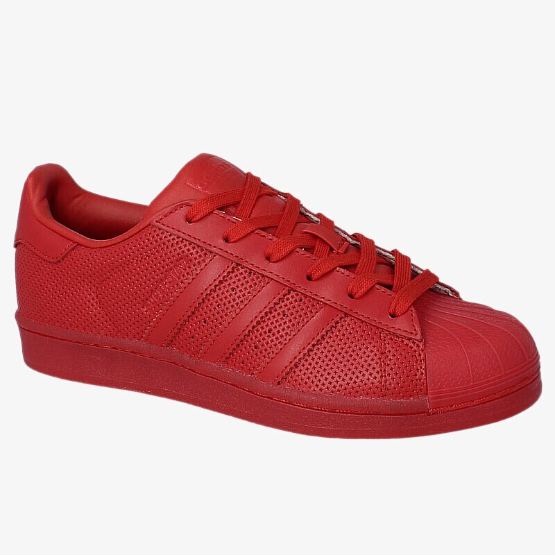 Buty sneakersy damskie ADIDAS SUPERSTAR ADICOLOR S80326W CZERWONY