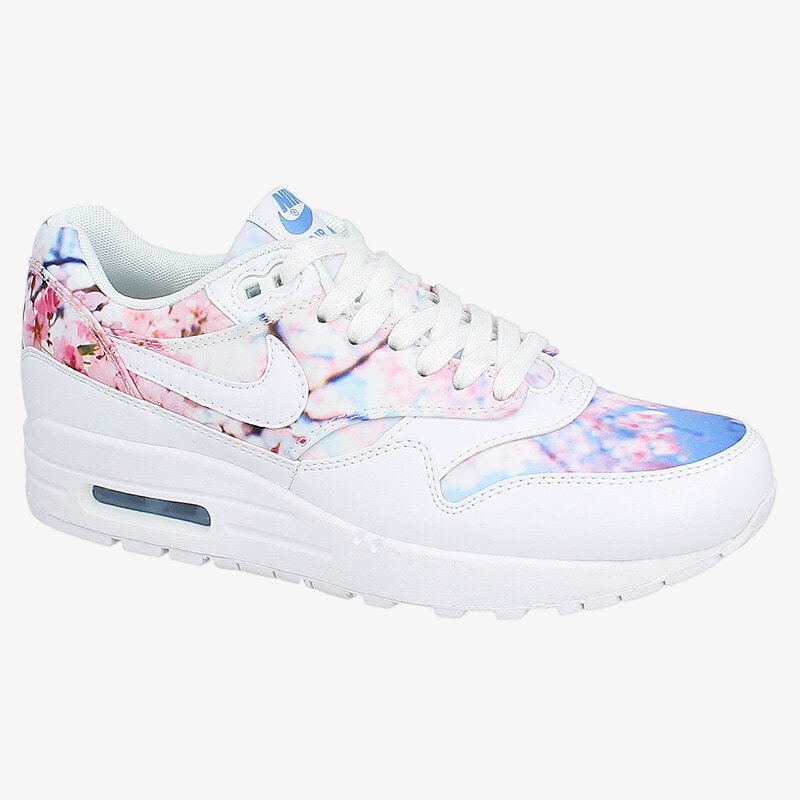 Buty sneakersy damskie NIKE W AIR MAX 1 PRT 528898102 BIAŁY