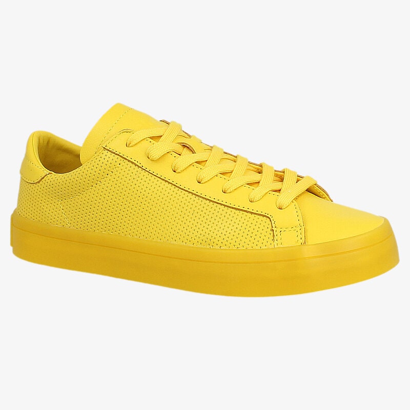 Buty sneakersy damskie ADIDAS COURTVANTAGE ADICOLOR S80254W ŻÓŁTY