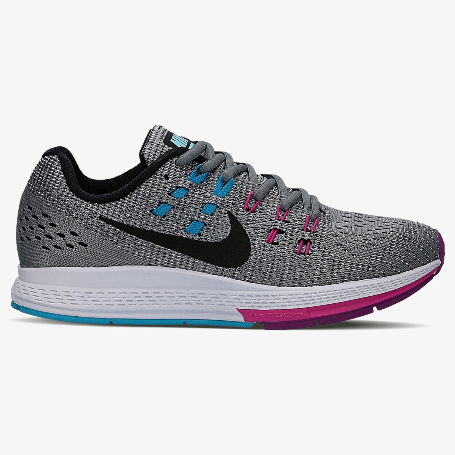 Buty sneakersy damskie NIKE W AIR ZOOM STRUCTURE 19 806584005 SZARY