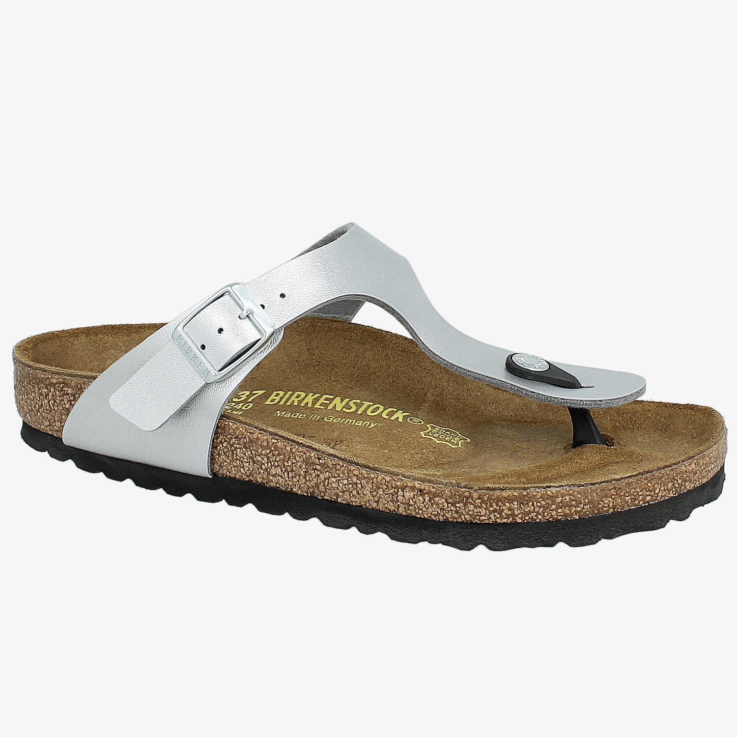 Klapki damskie BIRKENSTOCK GIZEH 43851 SREBRNY