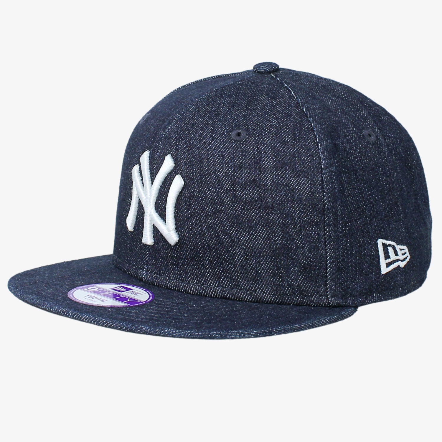 Czapka z daszkiem dla dzieci NEW ERA CZAPKA K DENIM BASIC 9FIFTY NY YANKEES NAVY/WHT 11066059 GRANATOWY