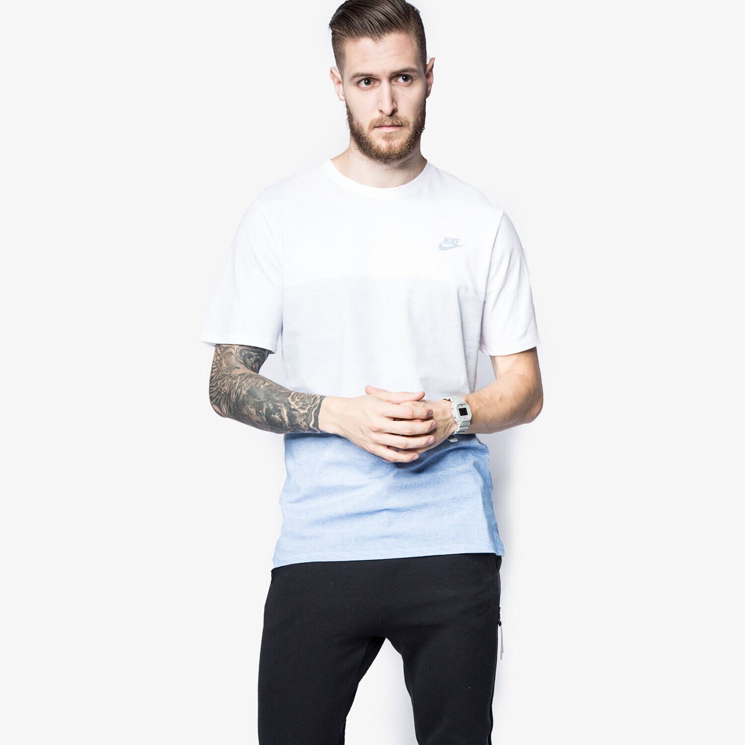 Koszulka, t-shirt sportowy męski NIKE T-SHIRT TEE-TONAL COLORBLOCK 779818101 MULTICOLOR