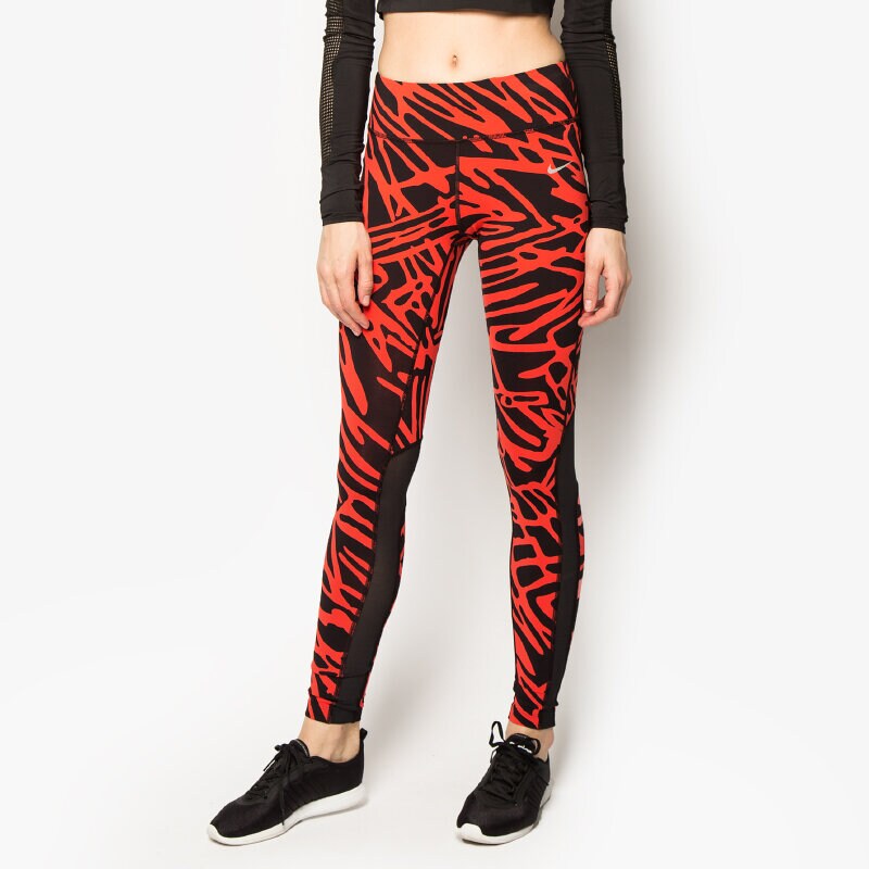 Spodnie sportowe damskie NIKE LEGGINGS POWER EPIC LUX TIGHT PR 719806696 CZERWONY