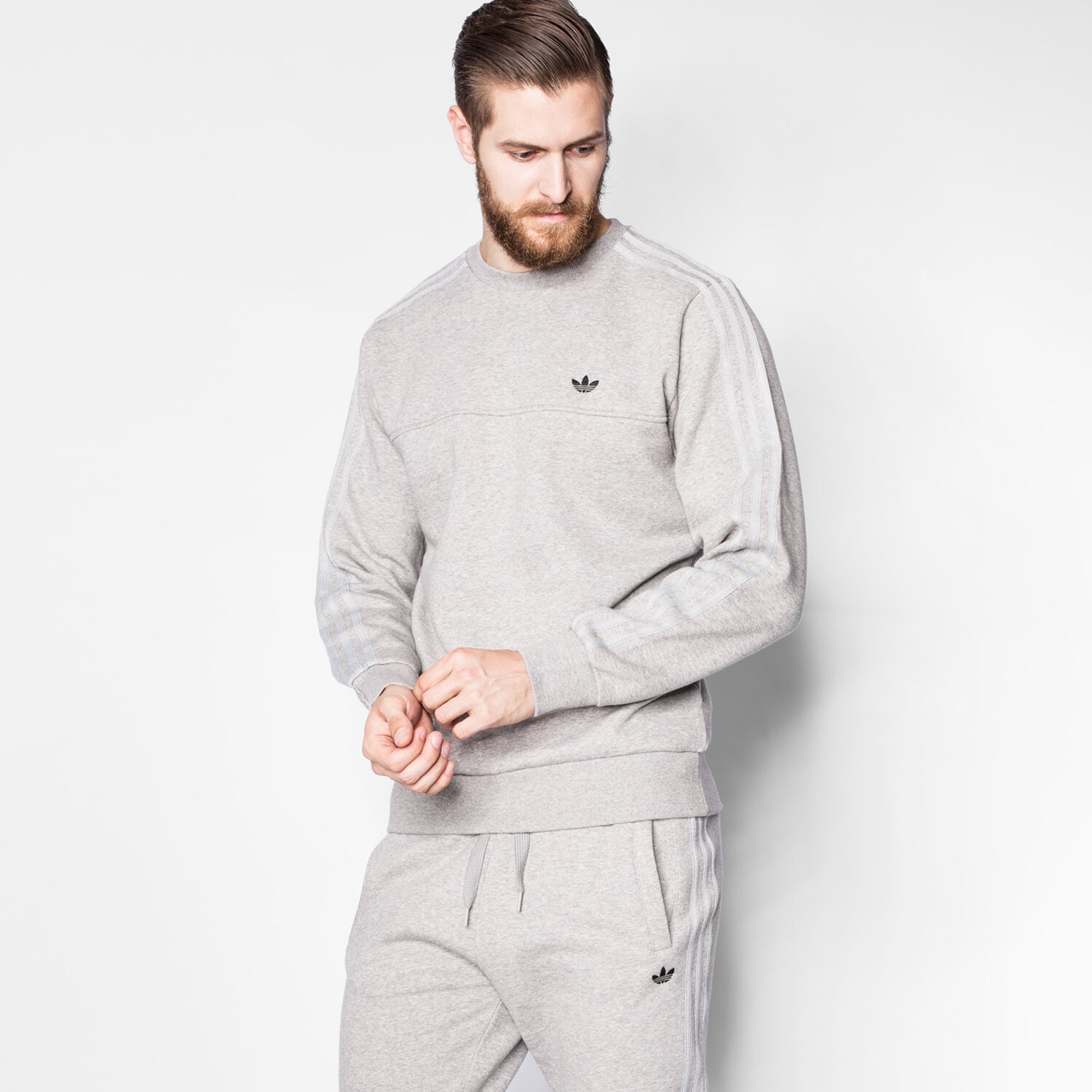 Bluza męska ADIDAS BLUZA CLASSIC TRFL CR AZ1129 SZARY