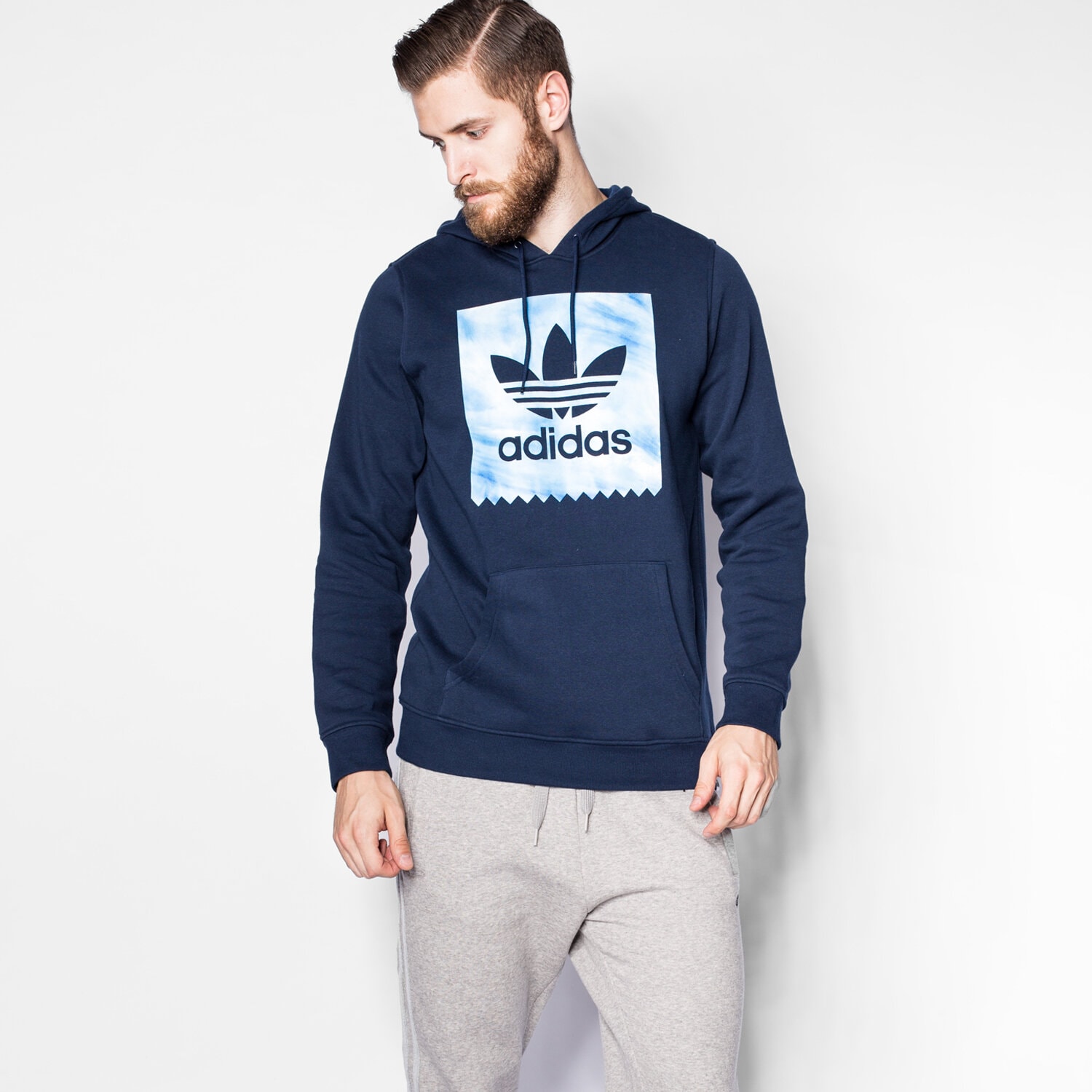Bluza męska ADIDAS BLUZA SKY DYE BB HD AY8896 GRANATOWY