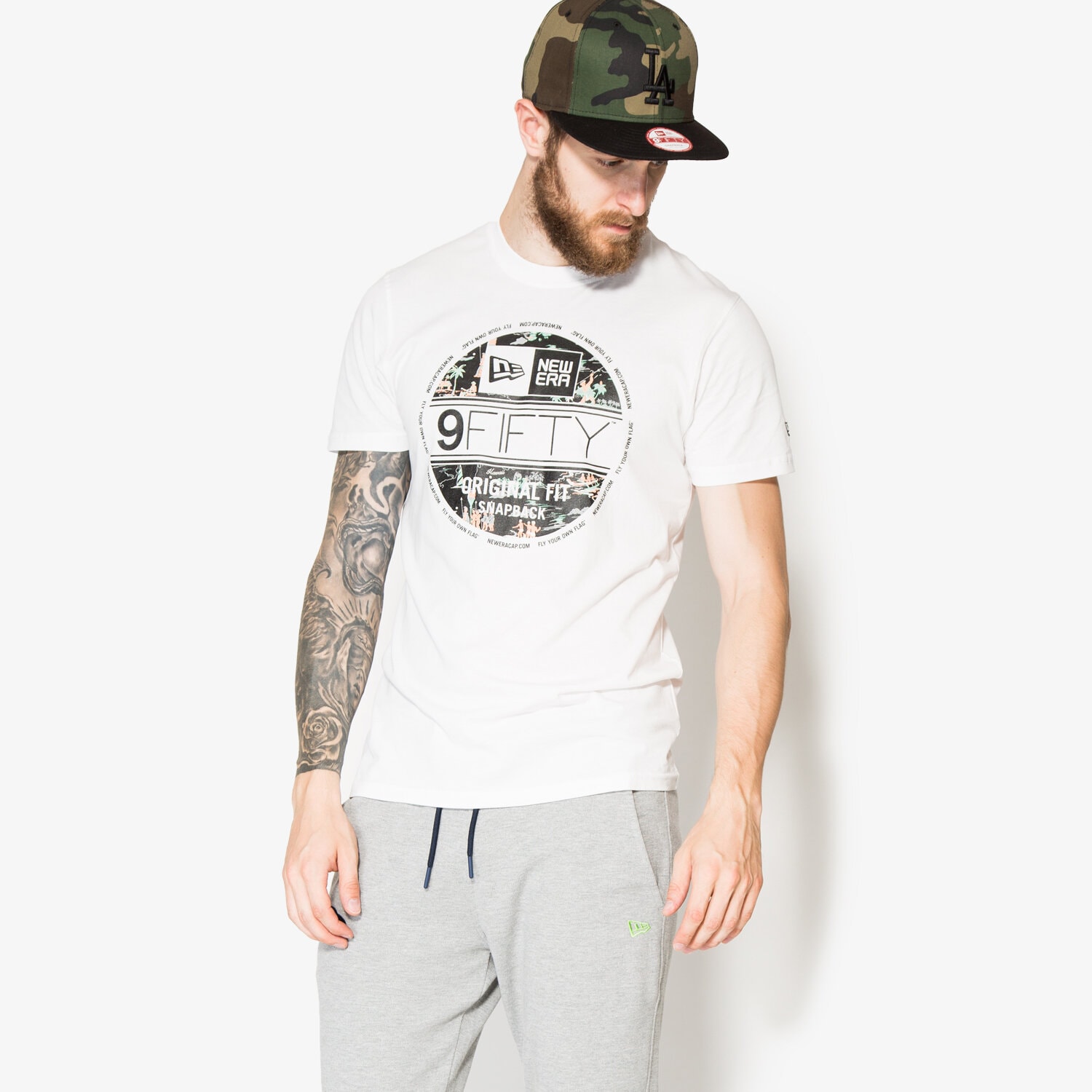 Koszulka, t-shirt sportowy męski NEW ERA KOSZULKA OFFSHORE VS TEE 11278243 BIAŁY