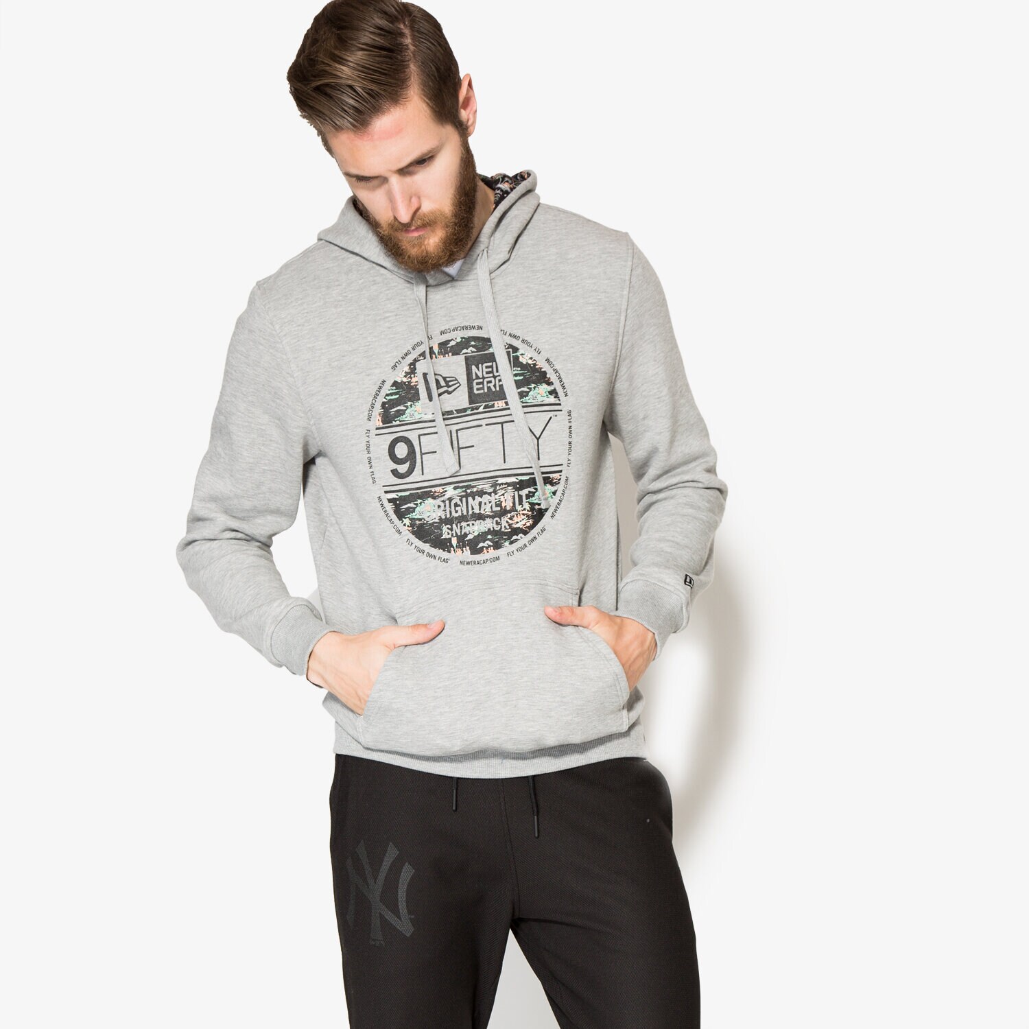Bluza męska NEW ERA BLUZA OFFSHORE VS HOODY 11278119 SZARY