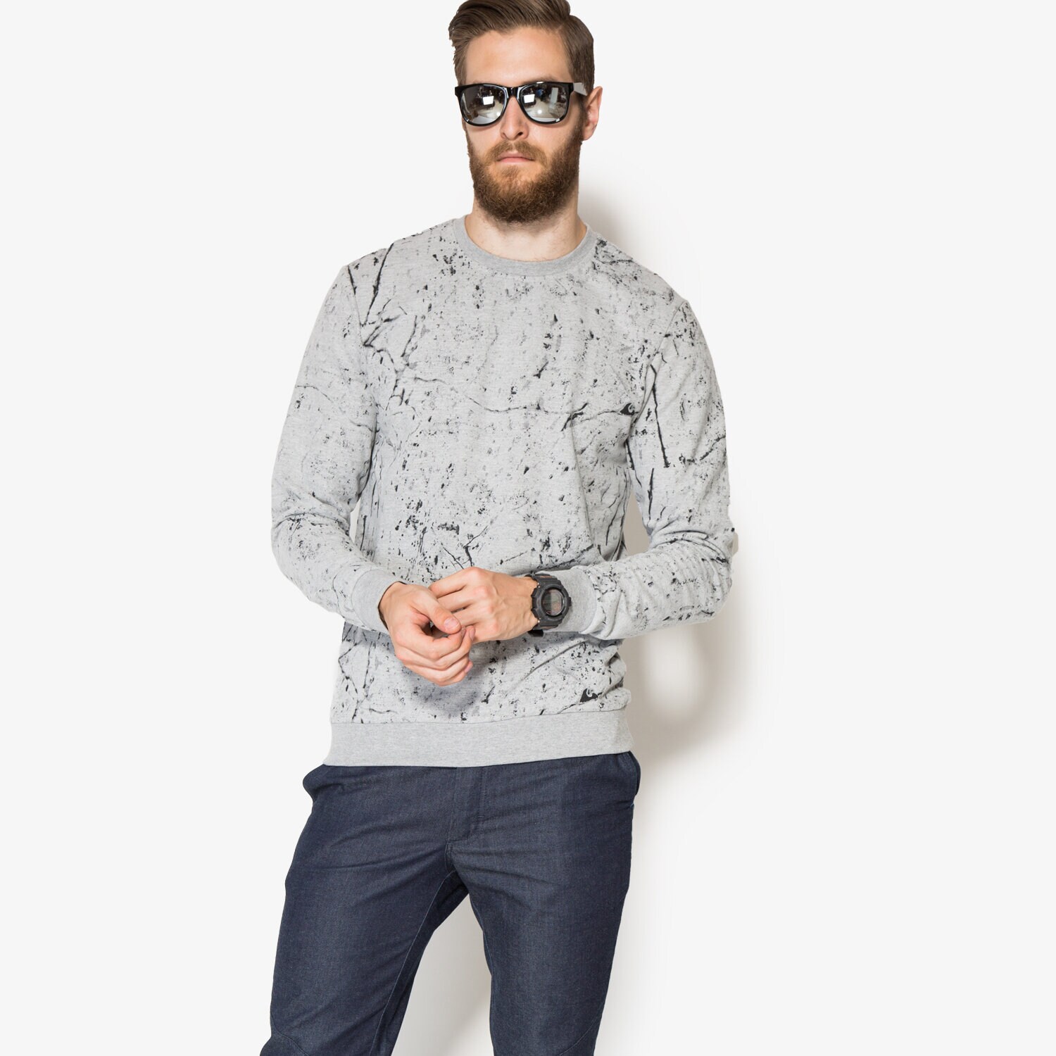 Bluza męska CONFRONT BLUZA QUARTZ CF36BLM09001 SZARY