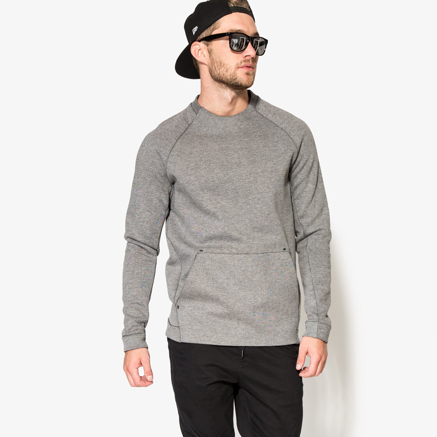 Bluza męska NIKE BLUZA M NSW TCH FLC CRW 805140091 SZARY