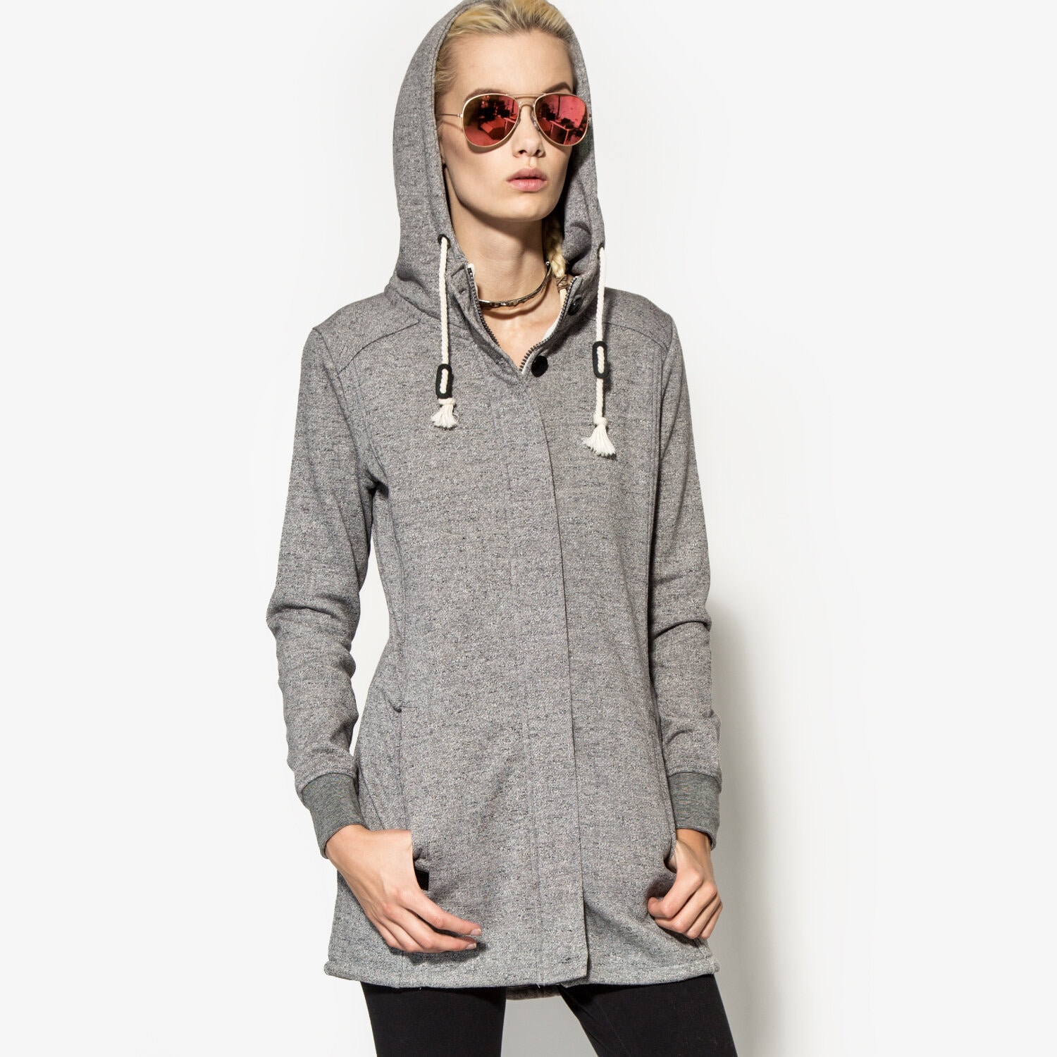 Bluza damska CONFRONT BLUZA FONTANA CFV36BLD01001 SZARY