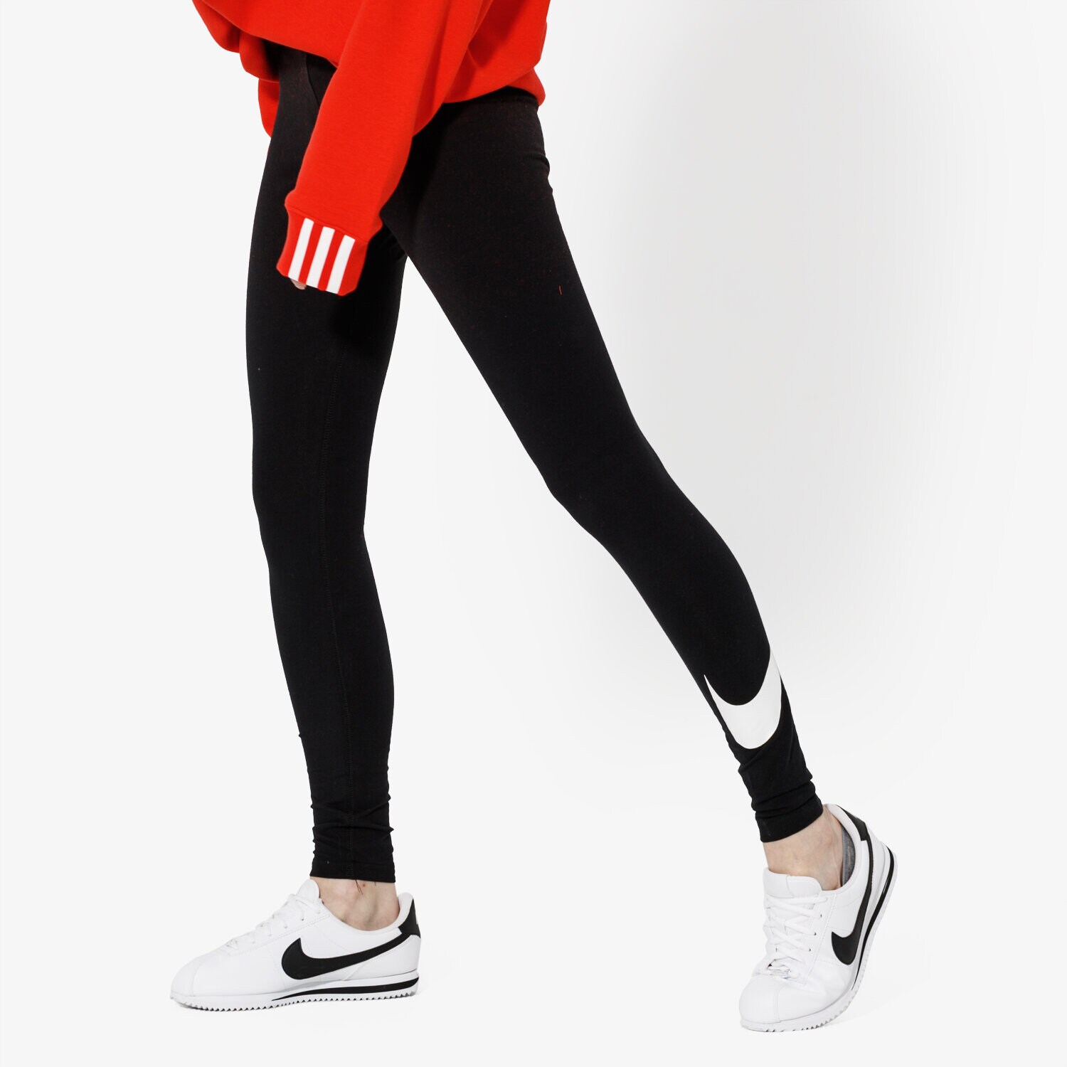 Spodnie sportowe damskie NIKE LEGGINGS CLUB LEGGING LOGO2 815997010 CZARNY