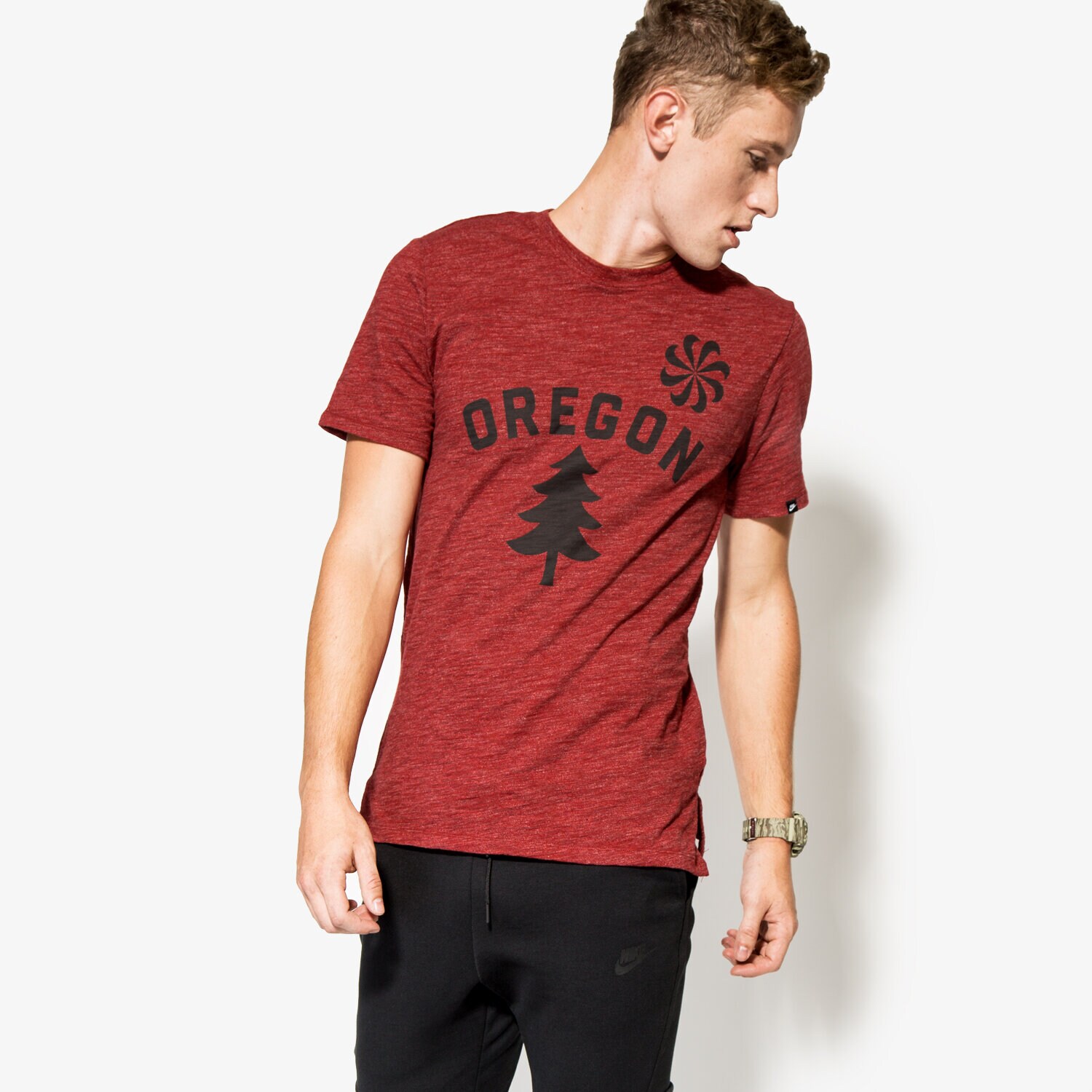 Koszulka, t-shirt sportowy męski NIKE T-SHIRT M NSW LEGACY TOP KNT GX 809089677 BORDOWY