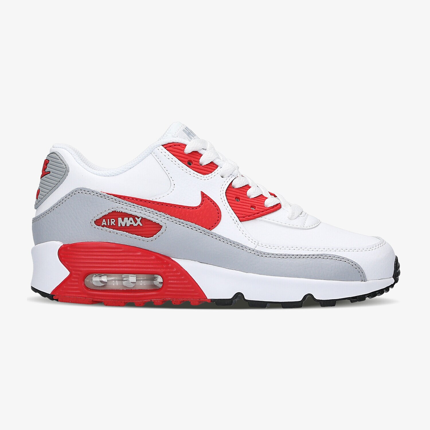NIKE AIR MAX 90 LEATHER (GS)  833412106 BIAŁY