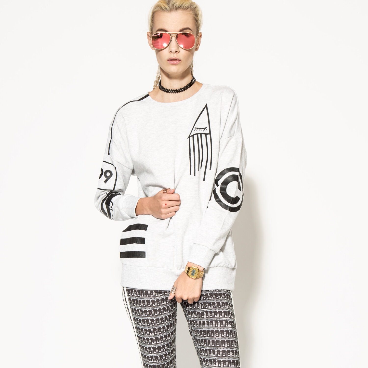 Bluza damska CONFRONT BLUZA CASTULA CF36BLD03001 SZARY