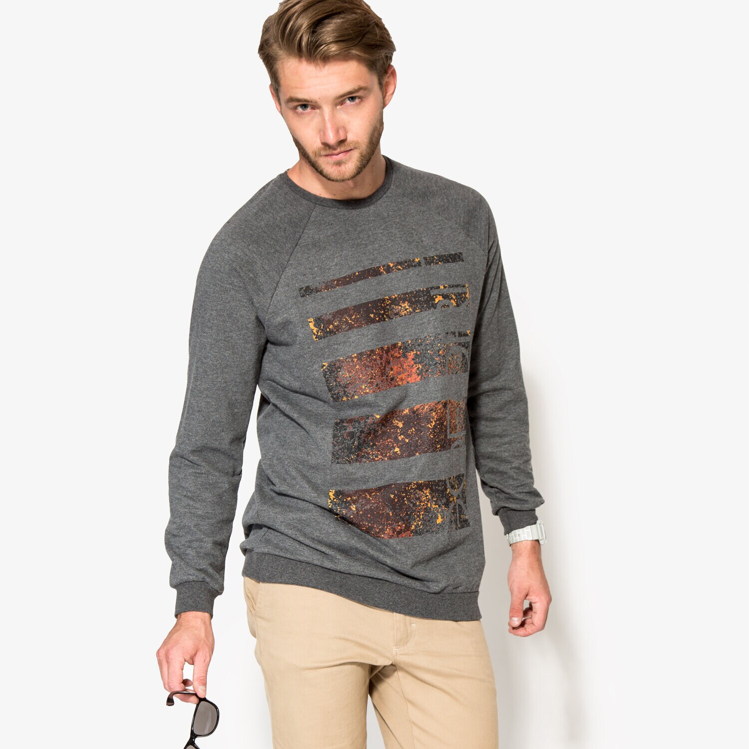 Bluza męska CONFRONT BLUZA RUBY CF36BLM10001 SZARY