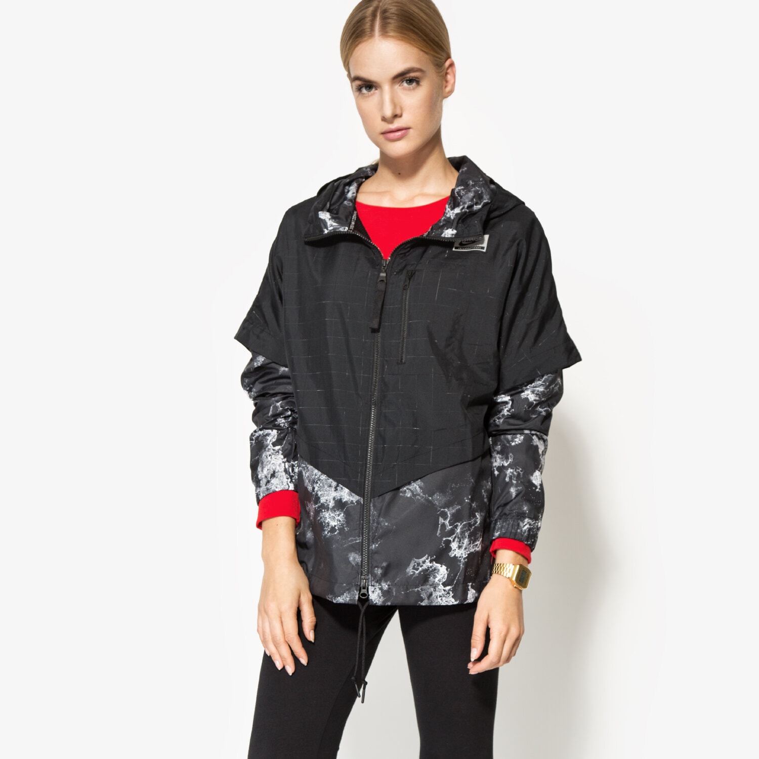 Kurtka wiosenna / jesienna damska NIKE KURTKA W NK INTL JKT 802358010 CZARNY