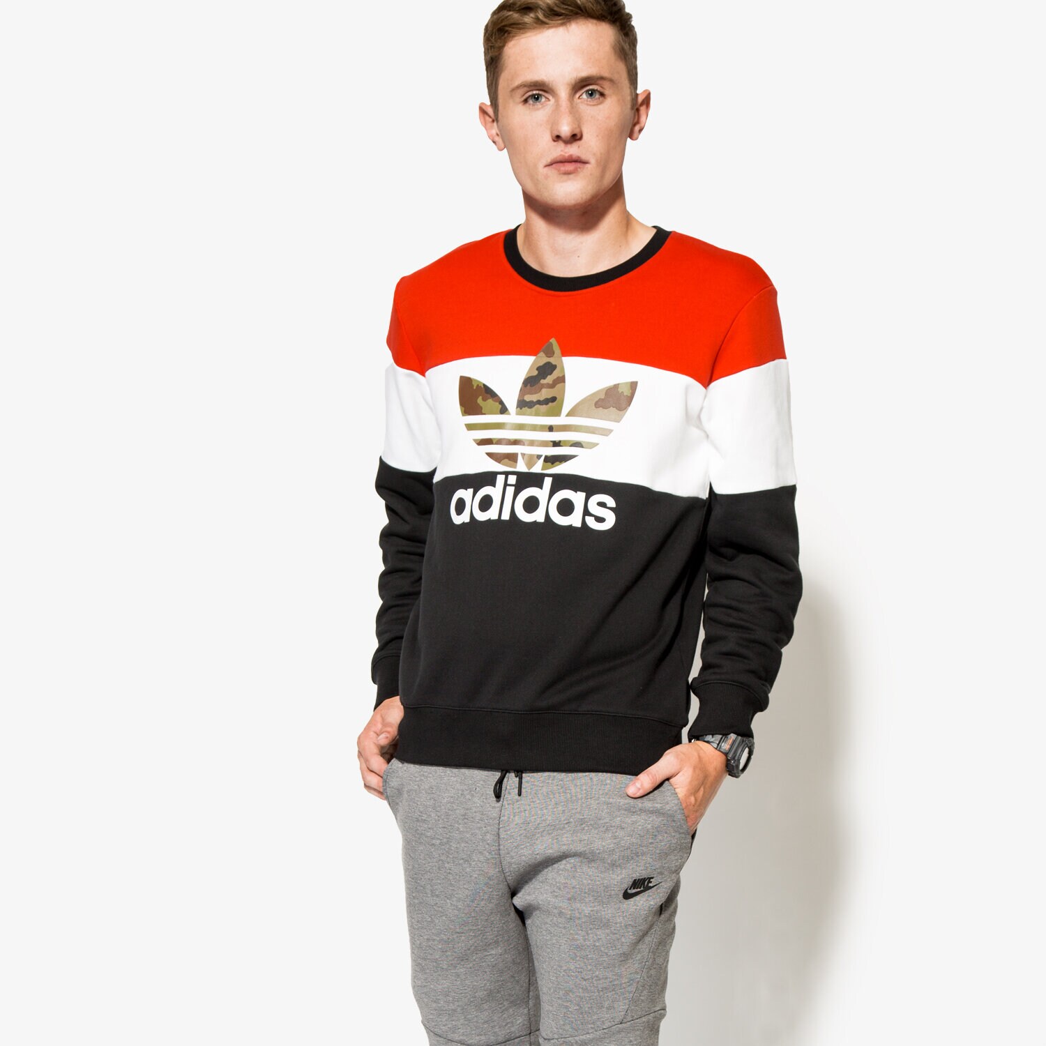 Bluza męska ADIDAS BLUZA BLOCK IT OUT CR AY8614 MULTICOLOR