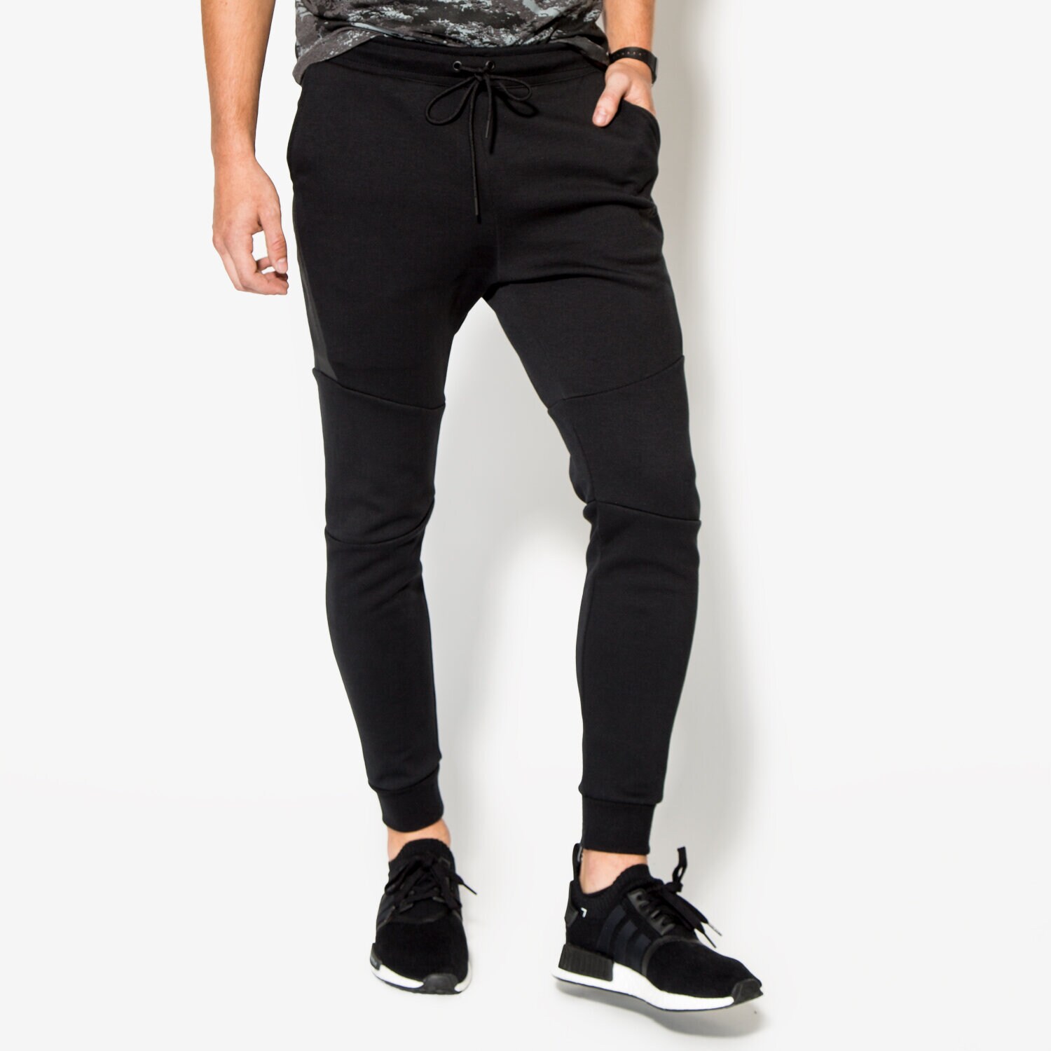 Spodnie sportowe męskie NIKE SPODNIE M NSW TCH FLC JOGGER 805162010 CZARNY