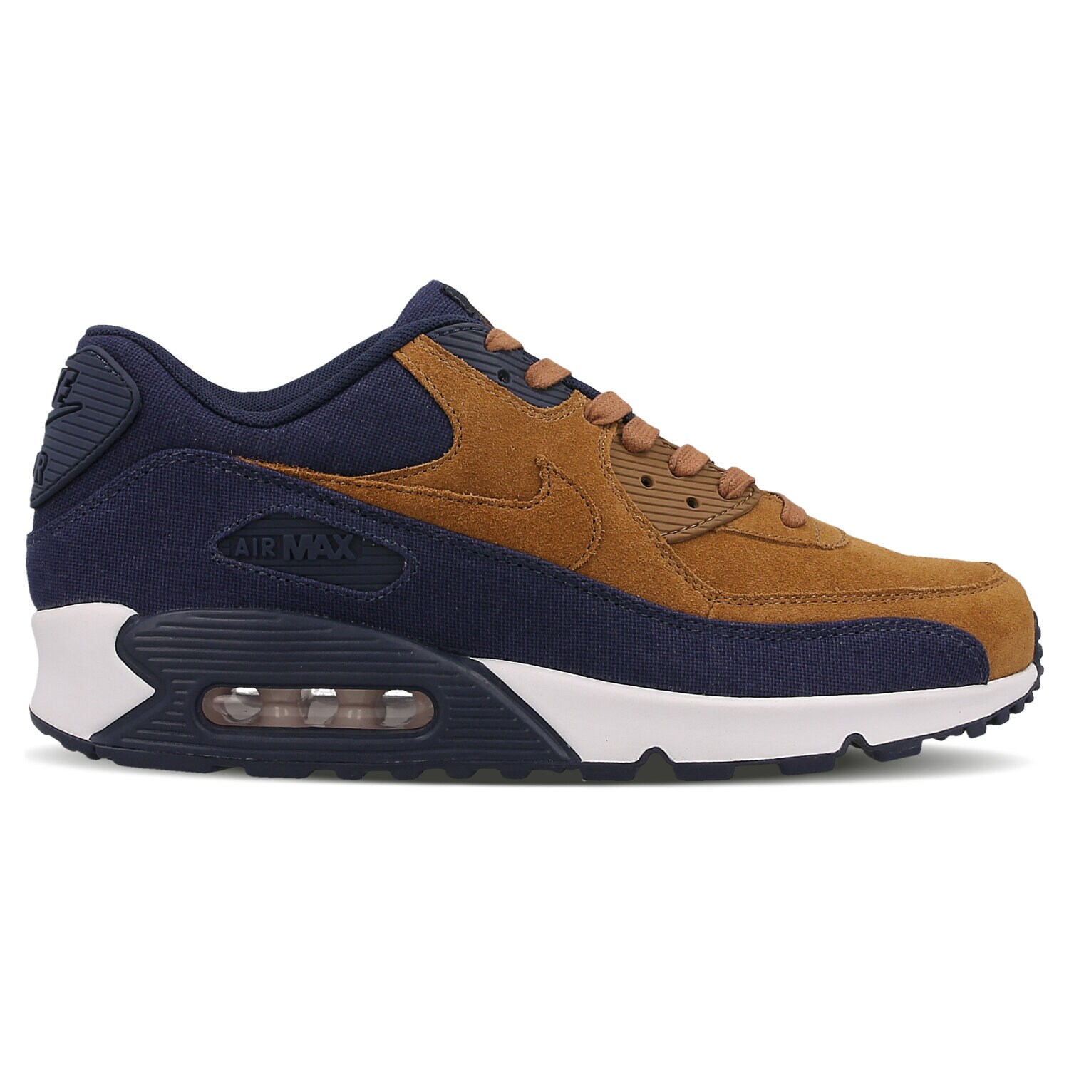 Buty sneakersy męskie NIKE AIR MAX 90 PRM 700155201 GRANATOWY