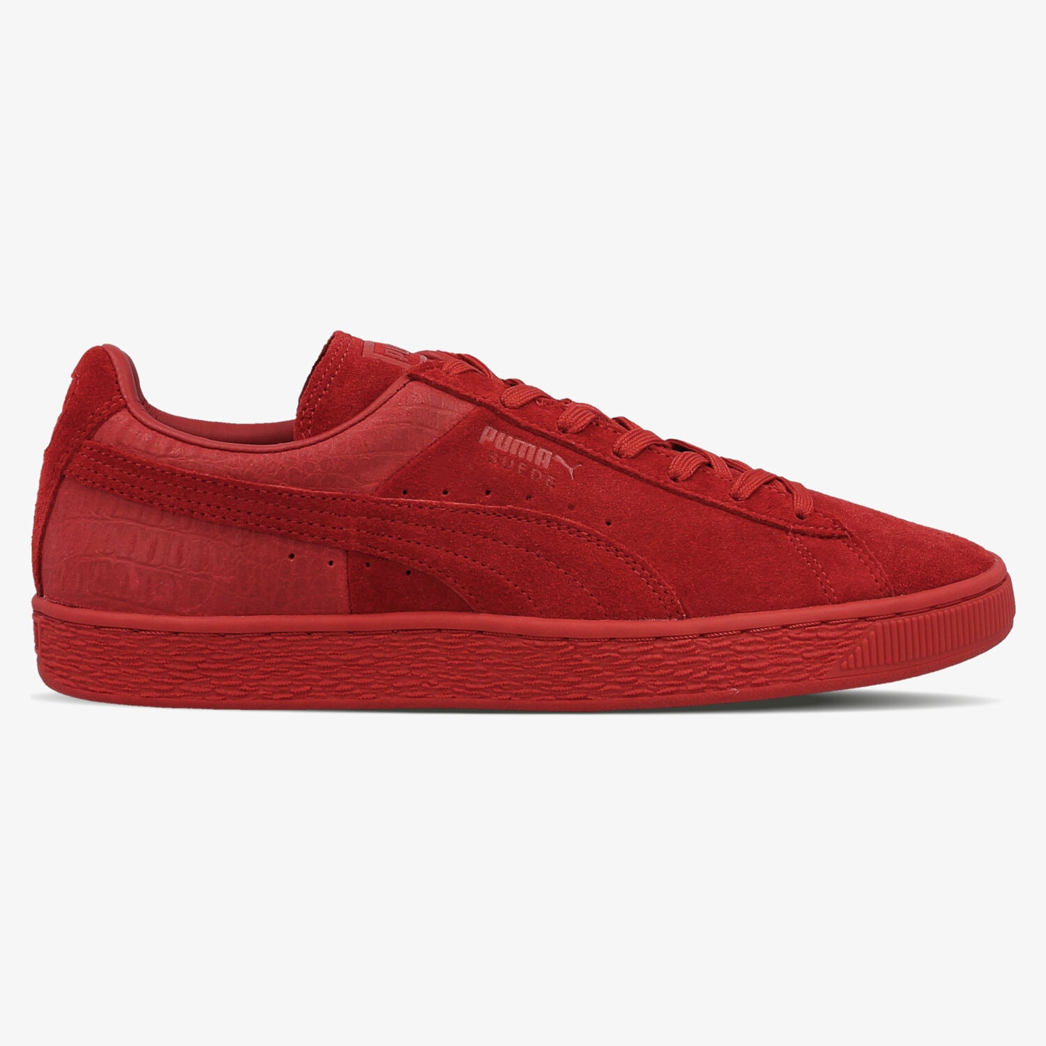 Buty sneakersy męskie PUMA SUEDE CLASSIC CASUAL EMBOSS 36137203 CZERWONY