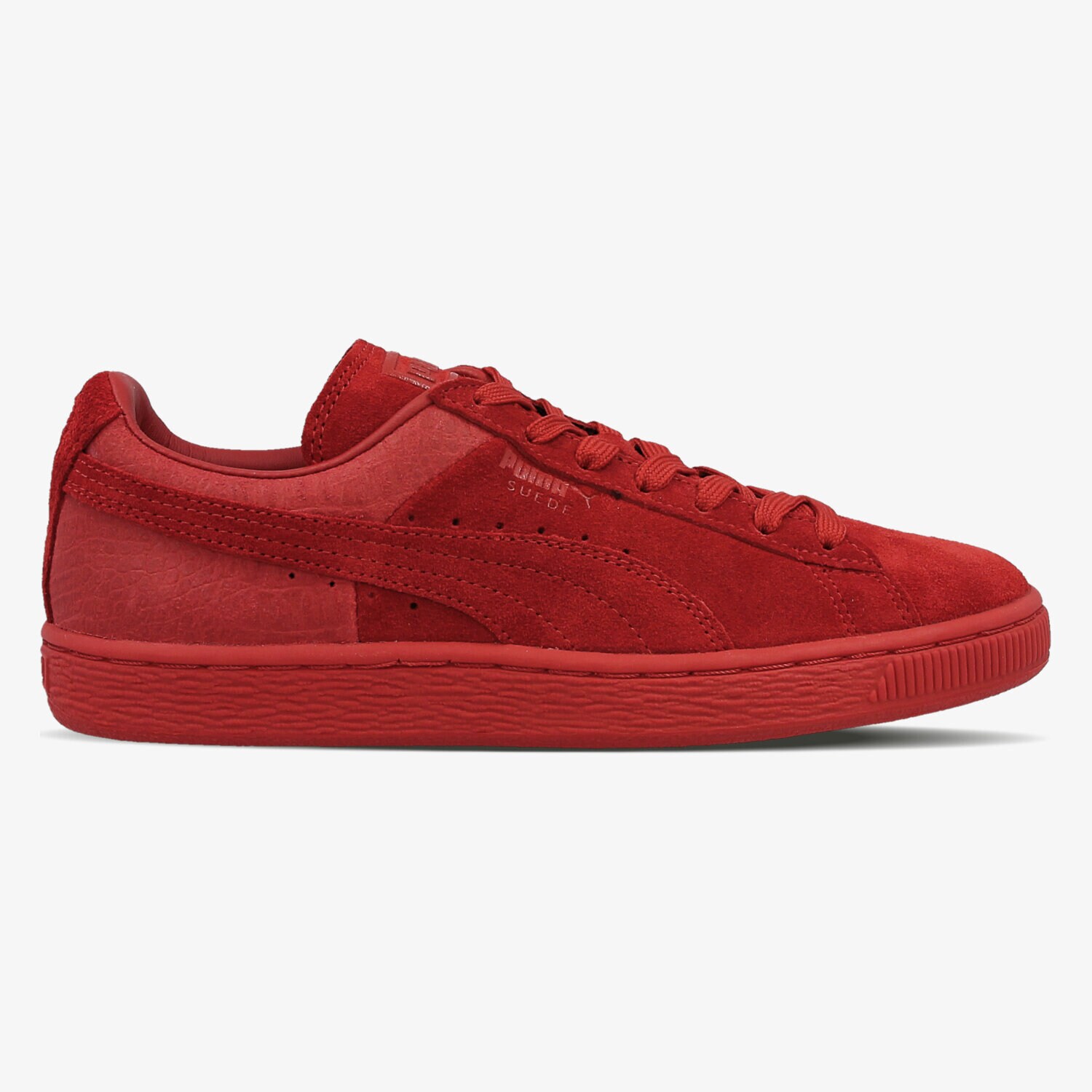 Buty sneakersy damskie PUMA SUEDE CLASSIC CASUAL EMBOSS 36137203W CZERWONY