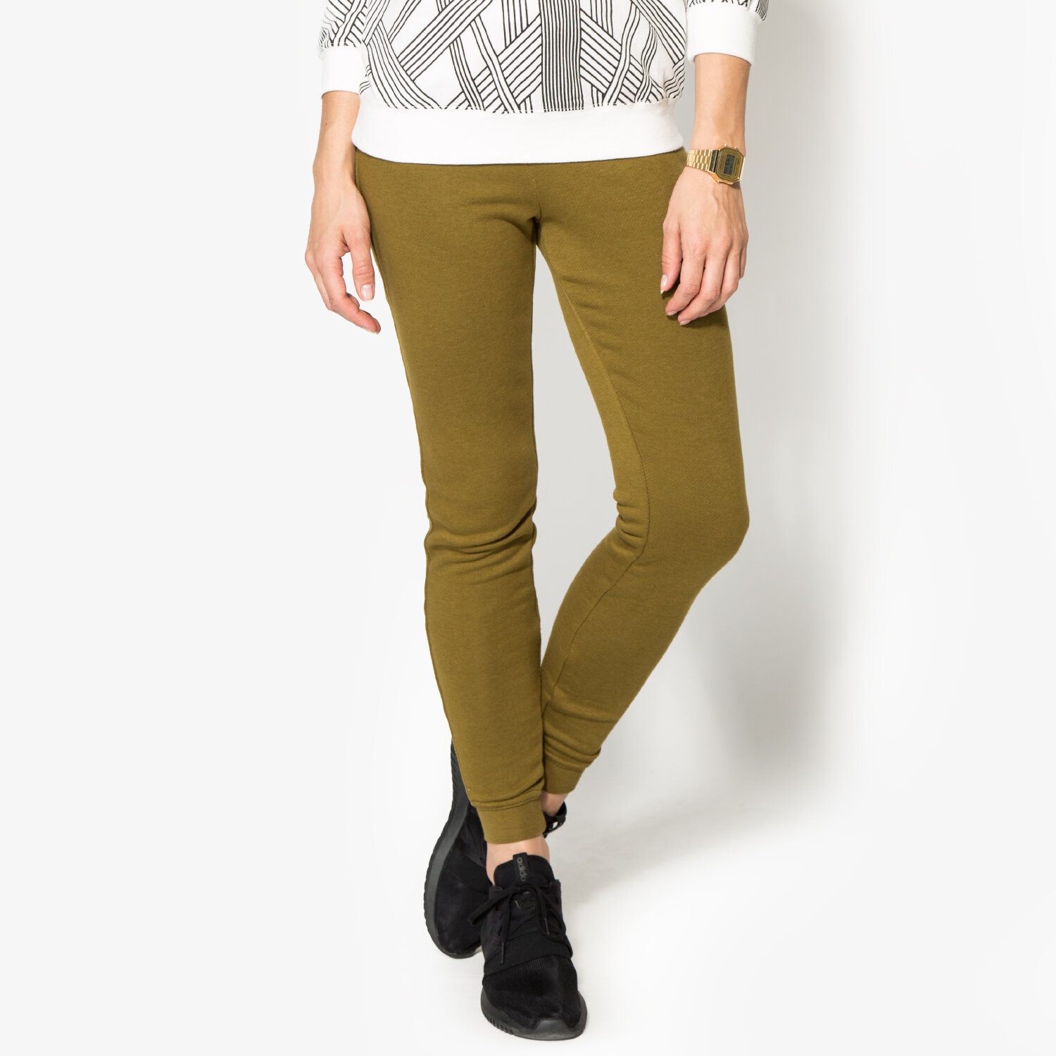 Spodnie sportowe damskie NIKE SPODNIE W NSW MDRN PANT TIGHT 807356368 KHAKI