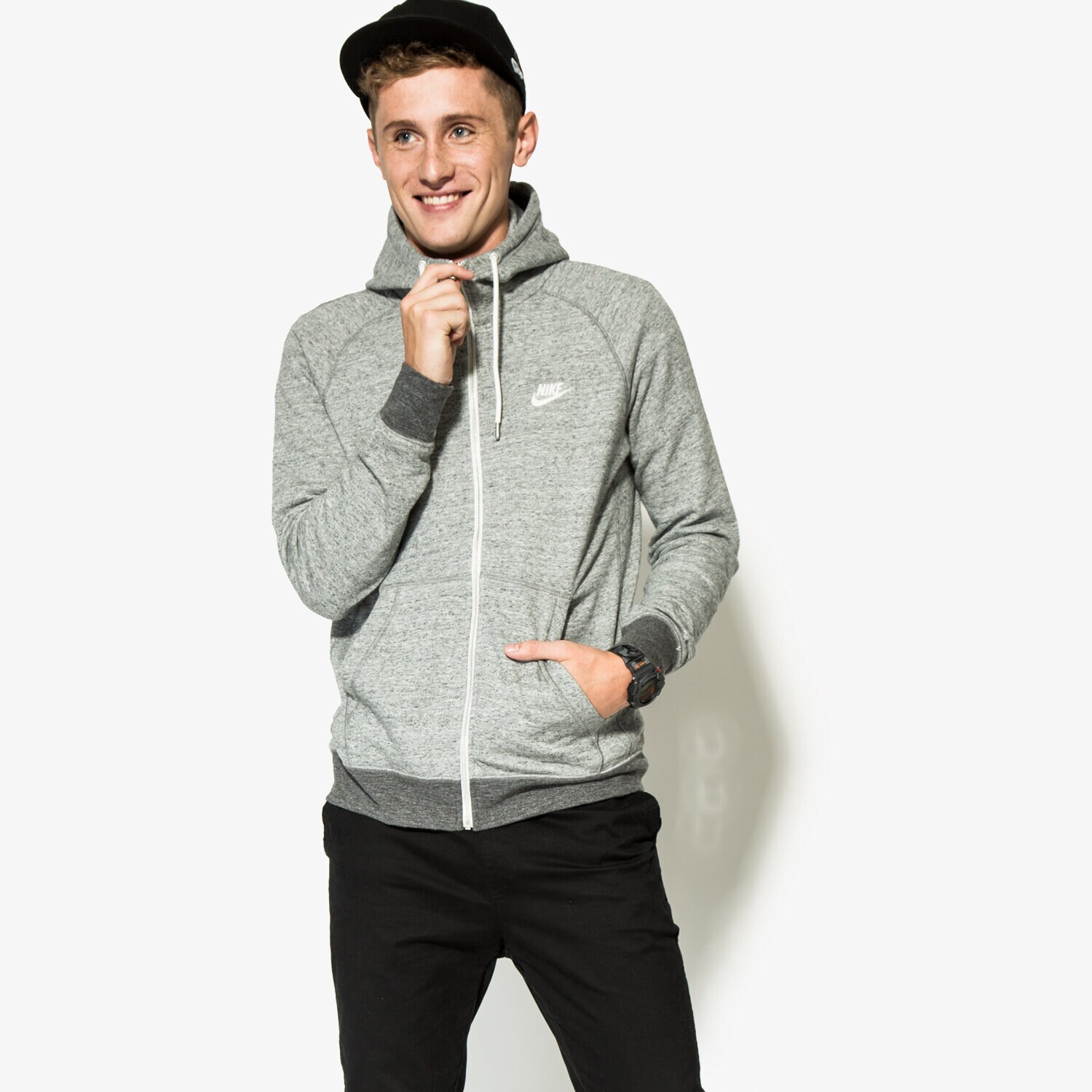 Bluza męska NIKE BLUZA M NSW LEGACY HOODIE FZ FT 805057091 SZARY