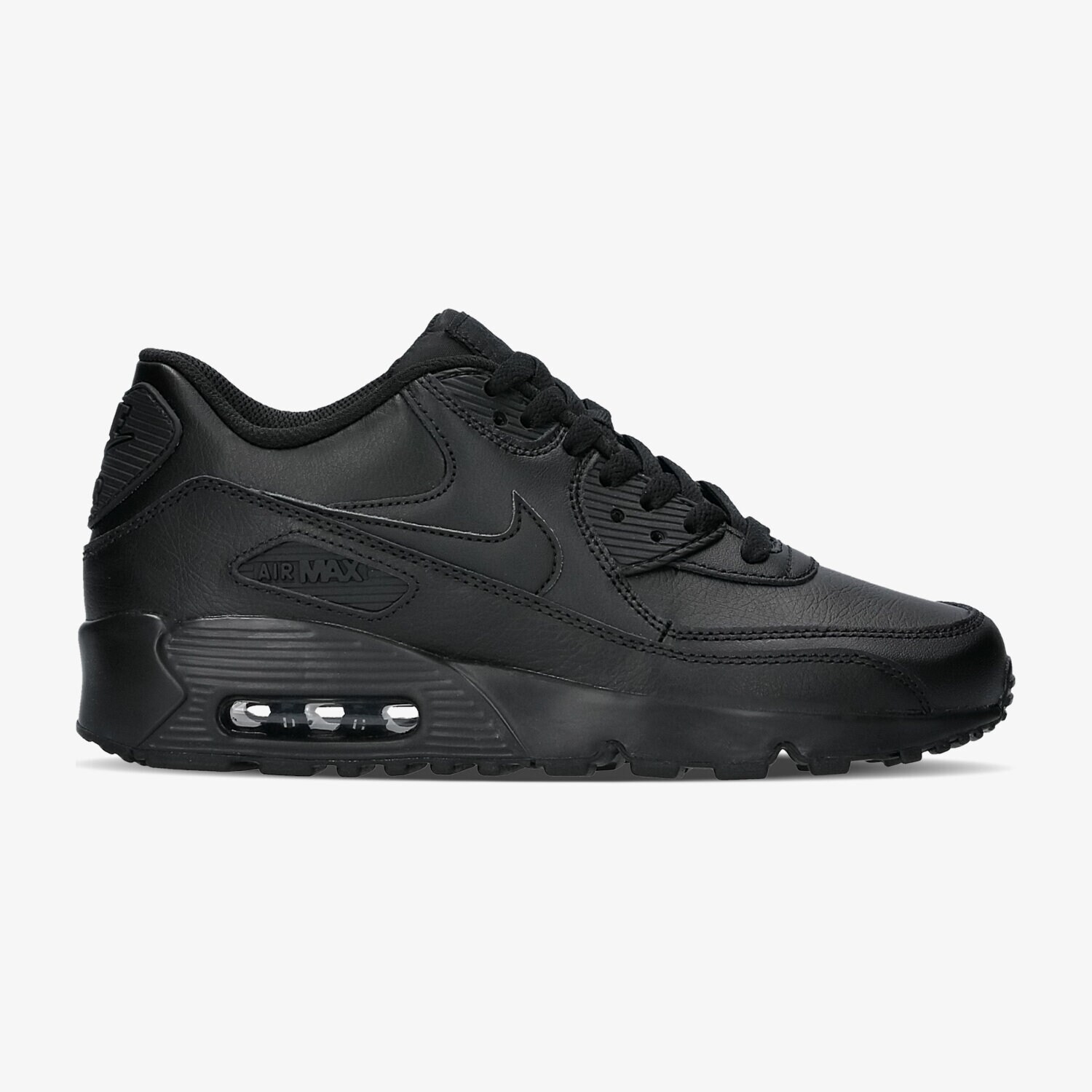 Buty sneakersy dla dzieci NIKE AIR MAX 90 LEATHER (GS) 833412-001 CZARNY