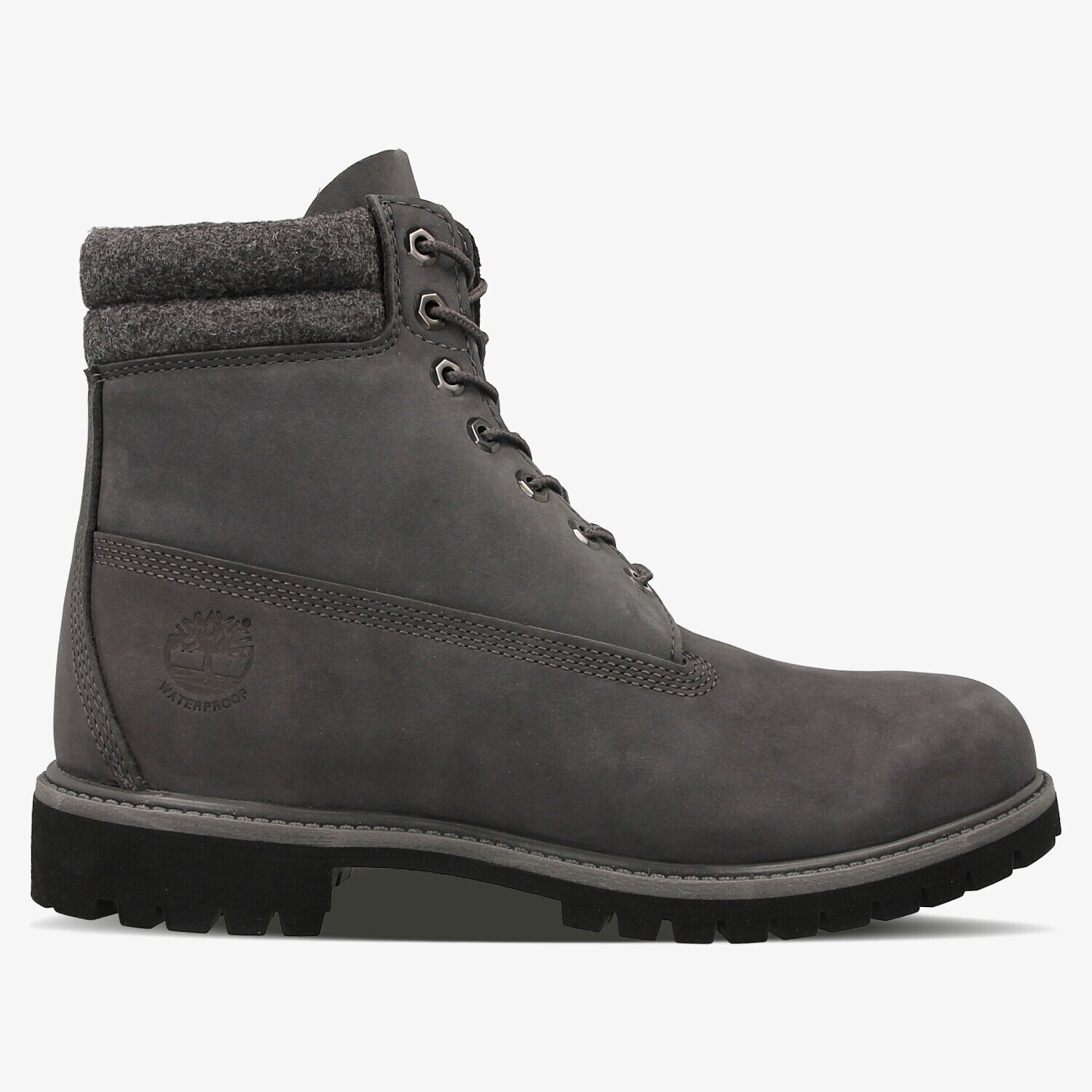 Buty zimowe sportowe męskie TIMBERLAND 6 IN DOUBLE COLLAR BOOT A159M SZARY