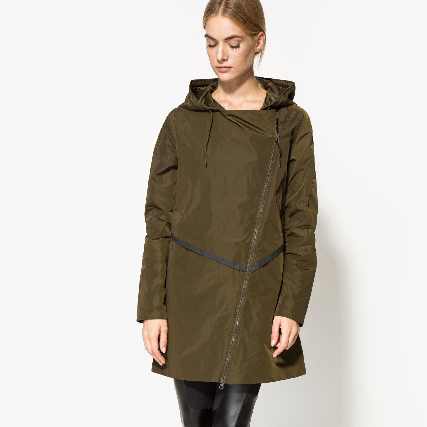 Kurtka wiosenna / jesienna damska NIKE KURTKA W NSW PRKA BND 804031347 KHAKI