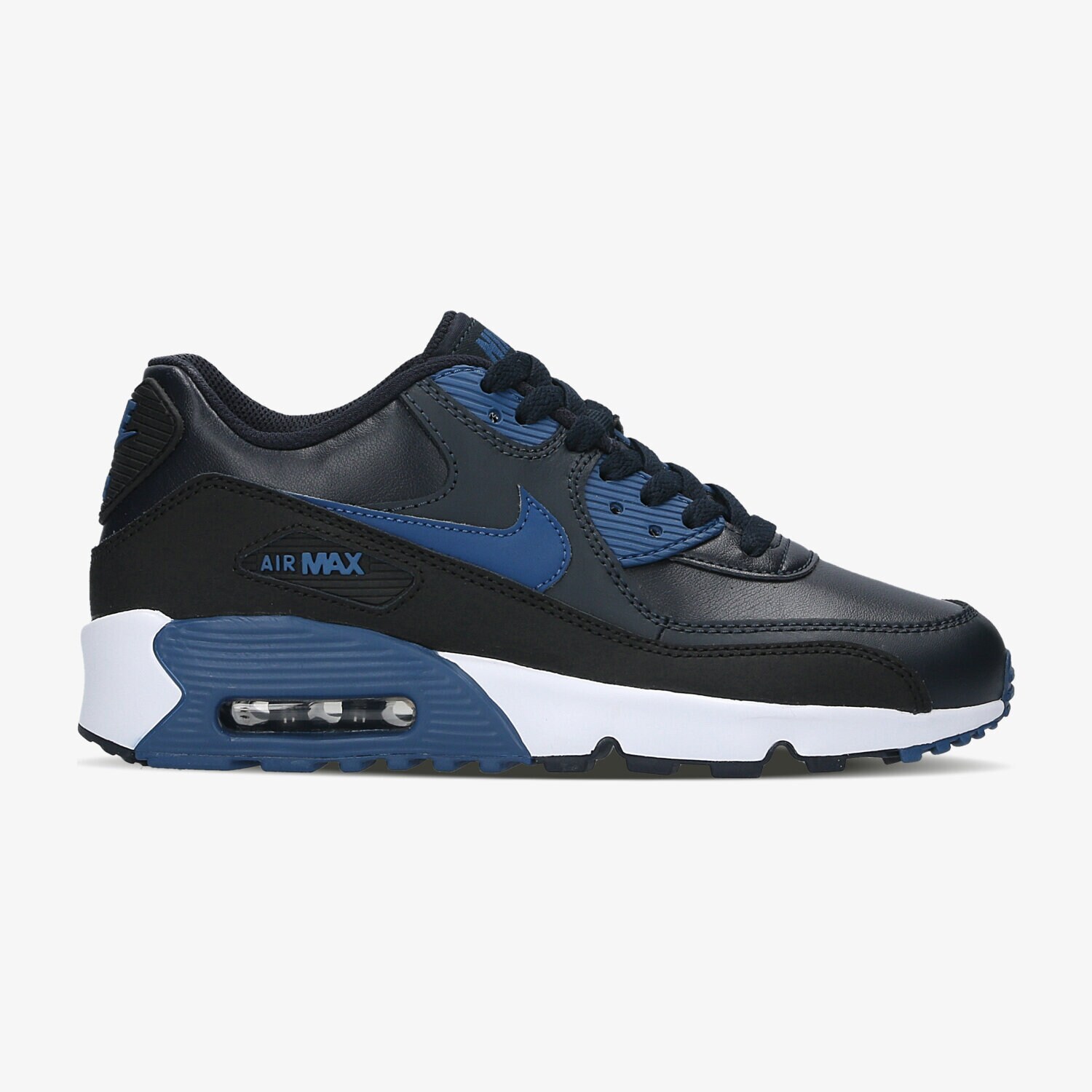 Buty sneakersy dla dzieci NIKE AIR MAX 90 LEATHER (GS) 833412-402 CZARNY