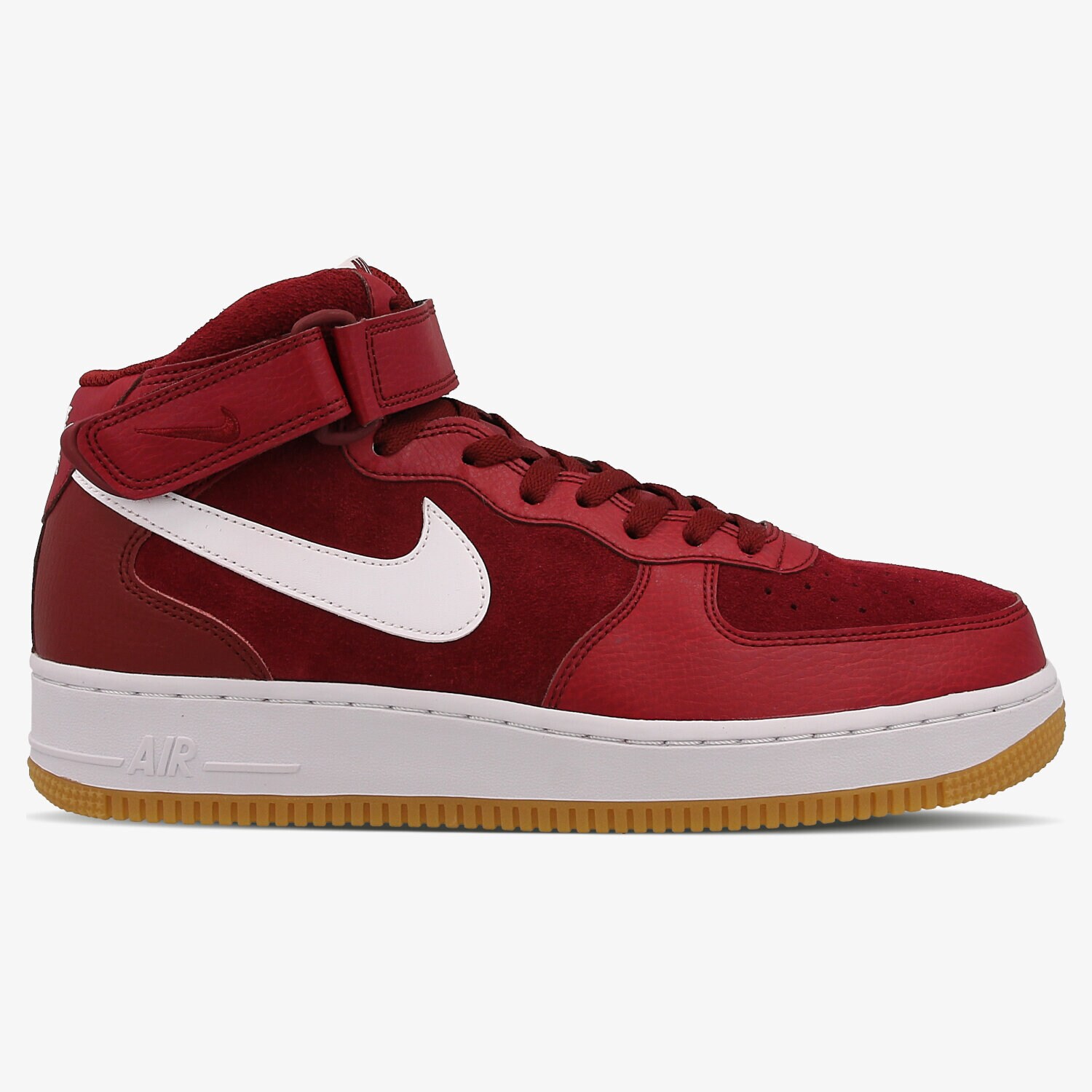 Buty sneakersy męskie NIKE AIR FORCE 1 MID '07 315123608 BORDOWY