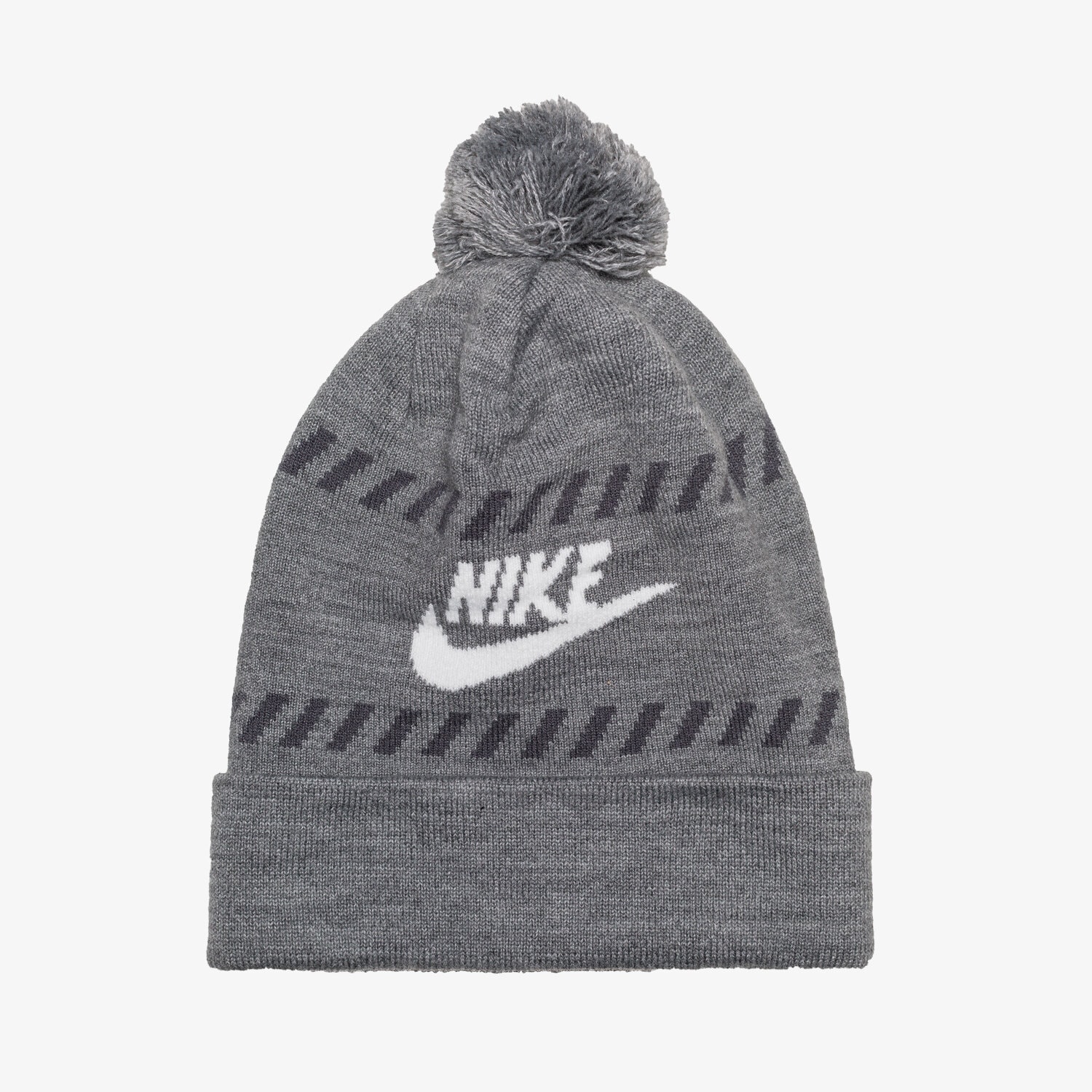 Czapka zimowa dla dzieci NIKE CZAPKA ZIMOWA FUTURA POM BEANIE RED 805950091 SZARY