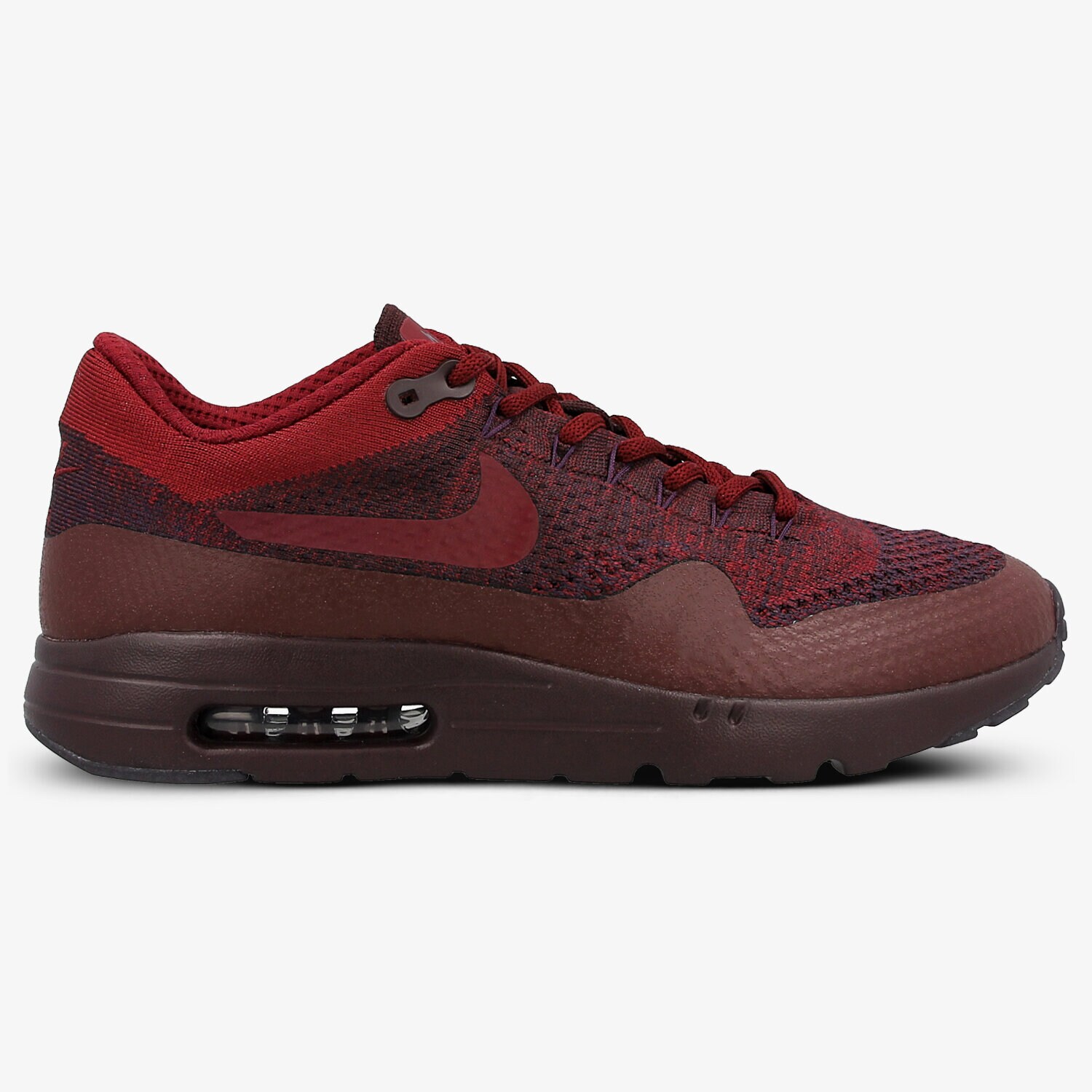 Buty sneakersy męskie NIKE AIR MAX 1 ULTRA FLYKNIT 856958566 BORDOWY