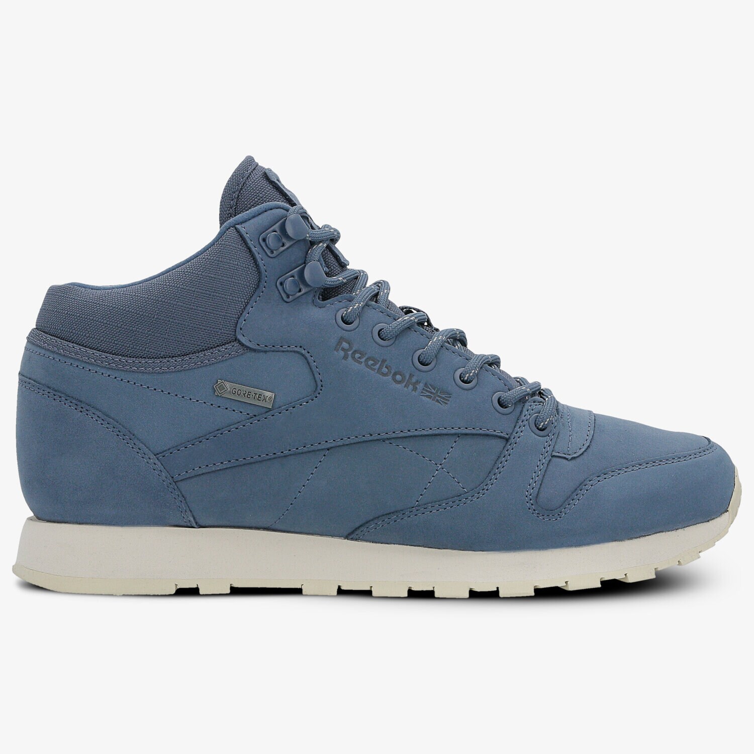 Buty sneakersy męskie REEBOK CL LTHR MID GORETEX AQ9850 NIEBIESKI