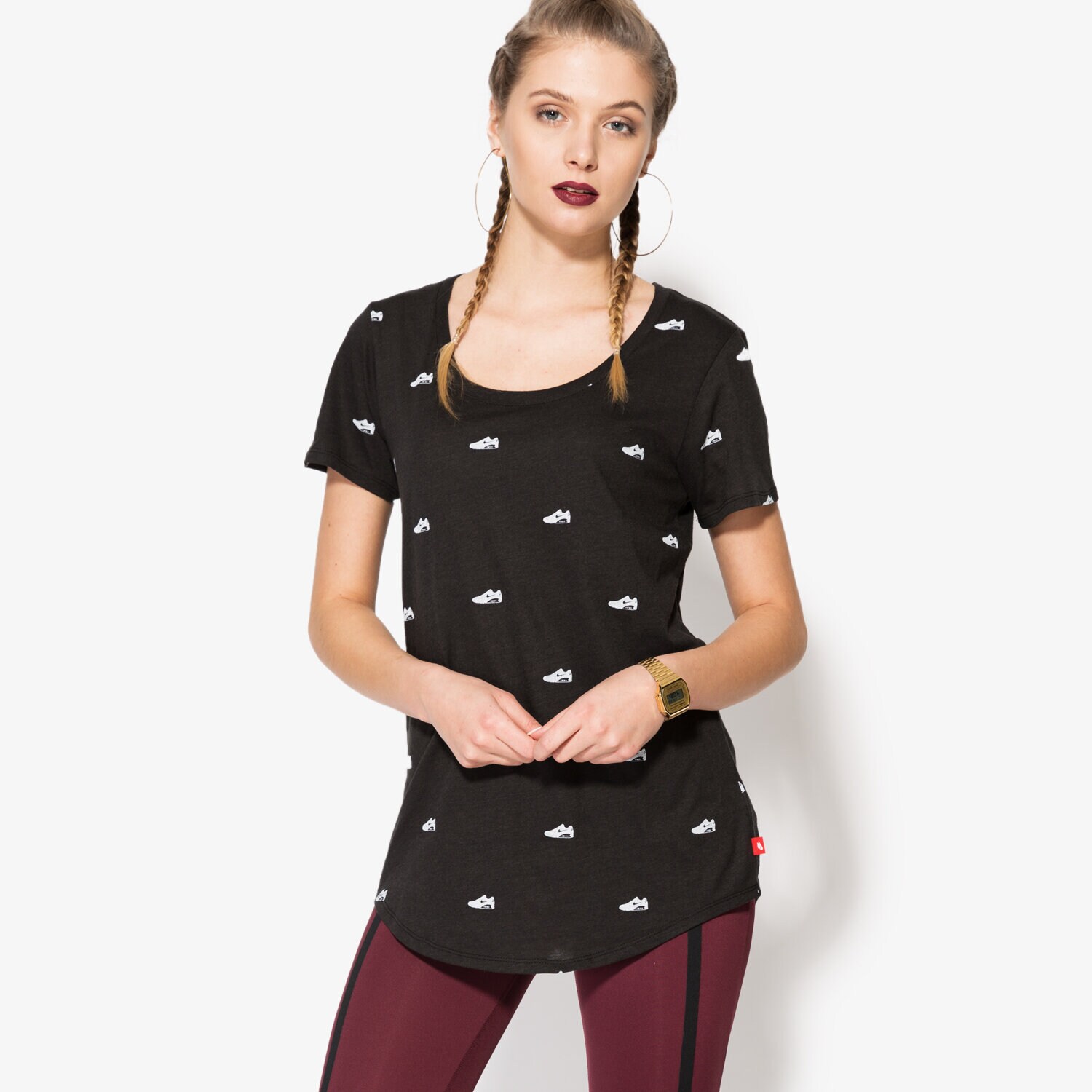 Koszulka, t-shirt damski NIKE T-SHIRT AIRMAX 90 AOP 804099010 CZARNY