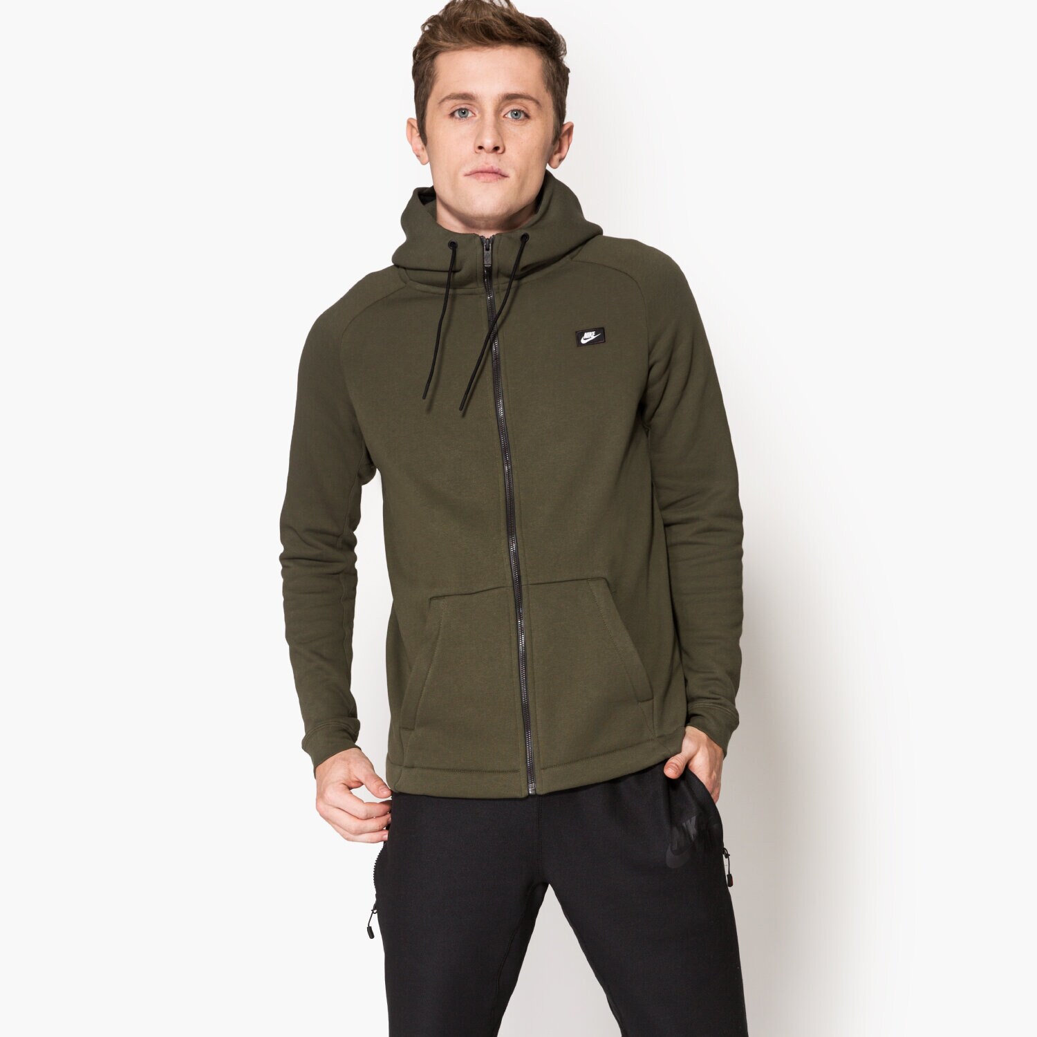 Bluza męska NIKE BLUZA MODERN HOODIE FZ BB 835858325 KHAKI