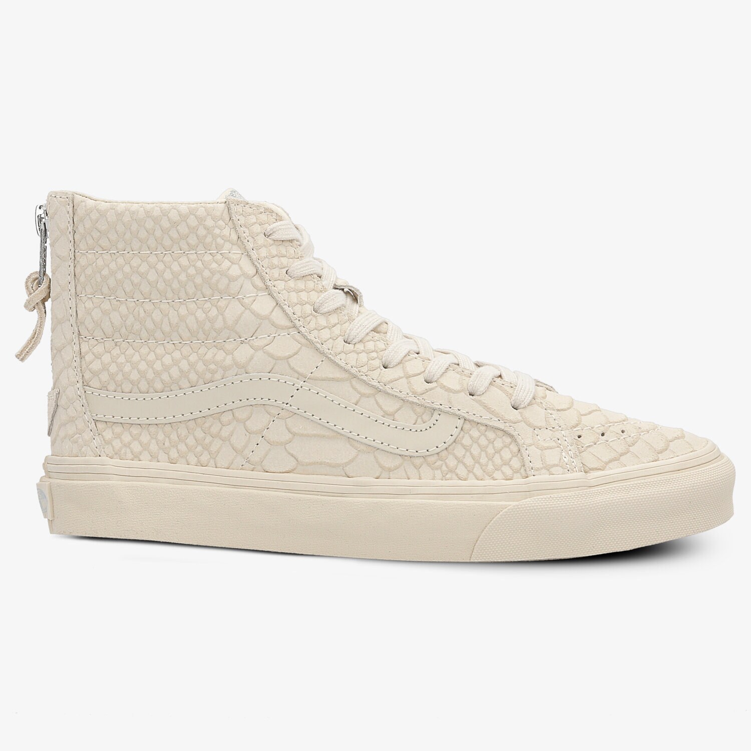 Damskie trampki, tenisówki VANS SK8-HI SLIM ZIP D VA348SLQC BEŻOWY